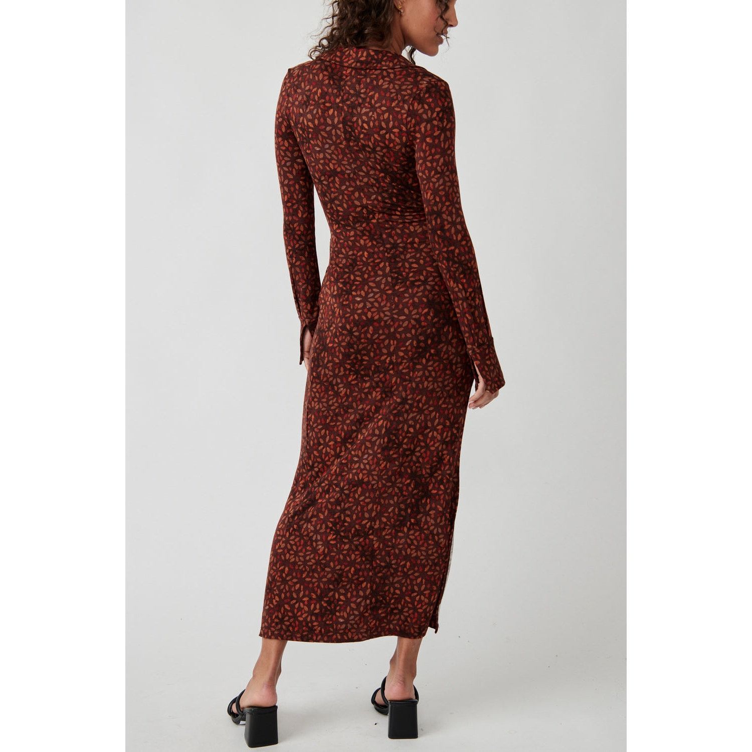 Free People New Free People Shayla Faux Wrap Midi Dress $128 SMALL Boho Size S / US 4 / IT 40 - 5 Thumbnail
