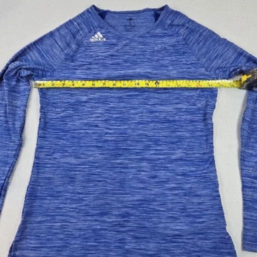 Adidas Adidas HILO Long Sleeve Volleyball Jersey S Blue Heathered Aeroready Size S / US 4 / IT 40 - 4 Thumbnail