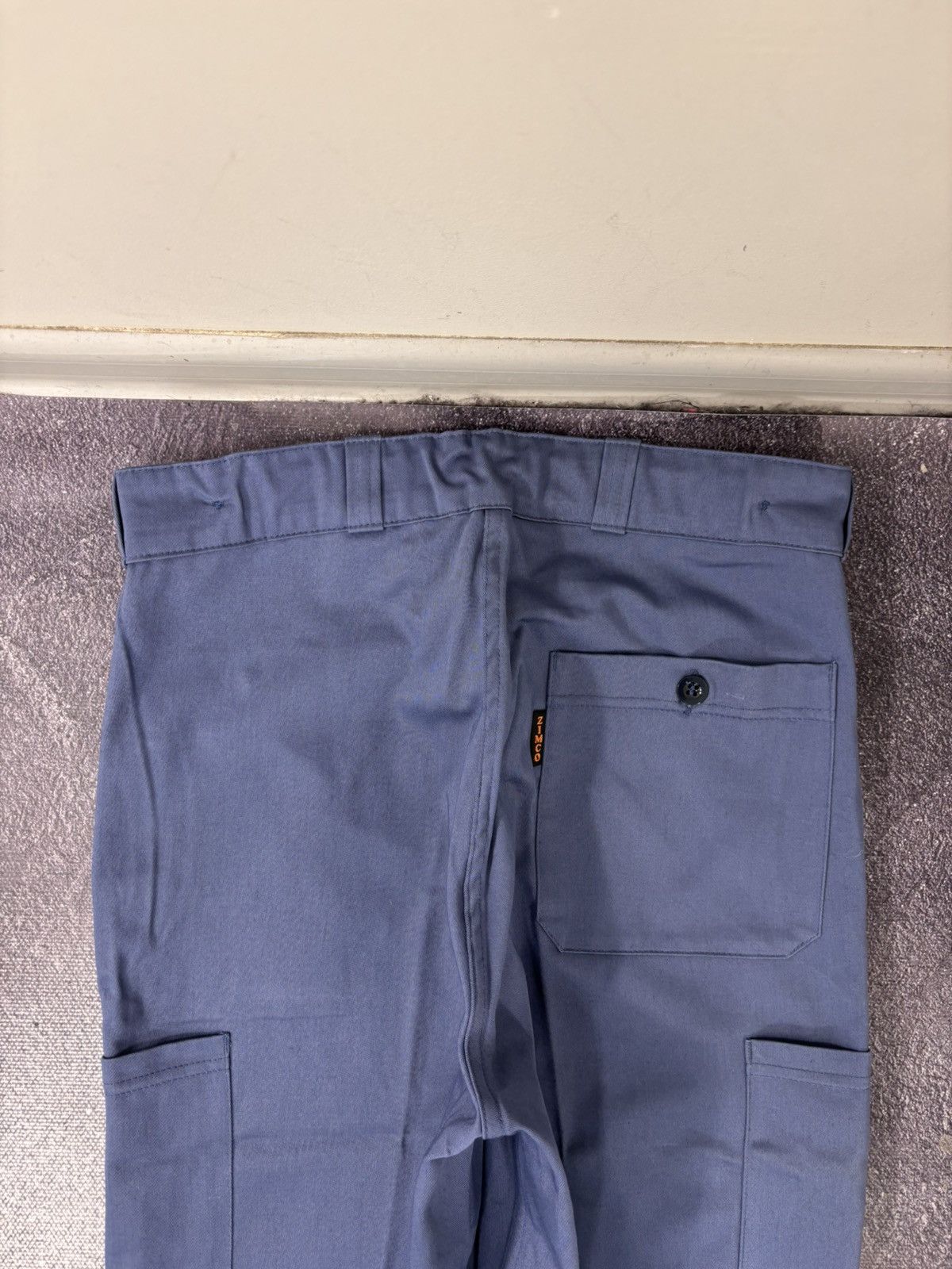 Other Vintage 1970s French Workwear Zimco Slate Blue Utility Pants Size US 34 / EU 50 - 19 Thumbnail