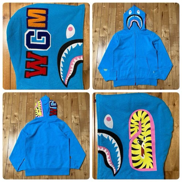 Bape BAPE Neon Shark Full Zip Hoodie a bathing ape NIGO Size US M / EU 48-50 / 2 - 1 Thumbnail