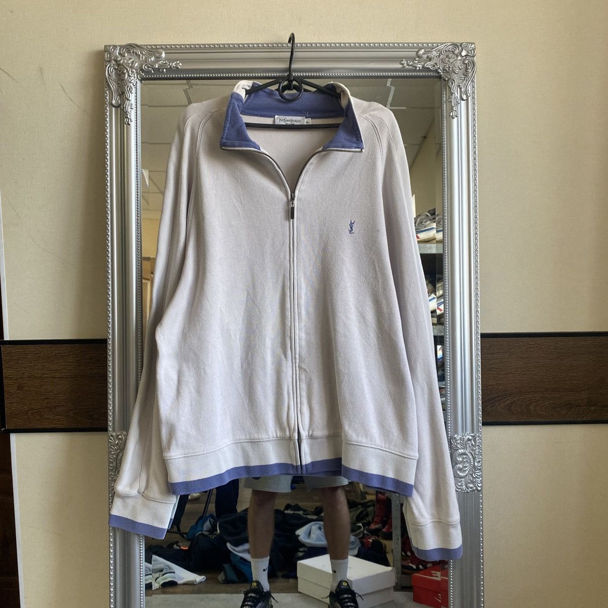Yves Saint Laurent Vintage YSL Yves Saint Laurent Zip Up sweater Size US XL / EU 56 / 4 - 1 Thumbnail
