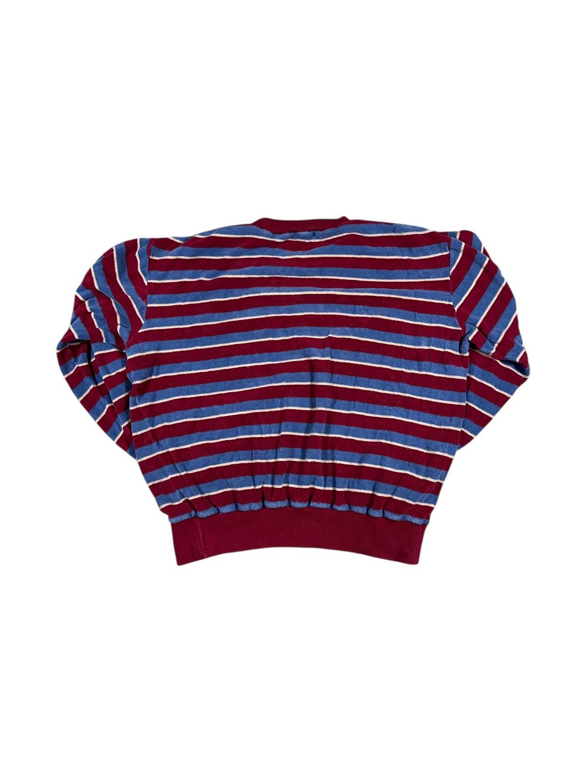 Vintage Vintage 70s Striped Terrycloth Crewneck Sweatshirt Size US L / EU 52-54 / 3 - 2 Thumbnail