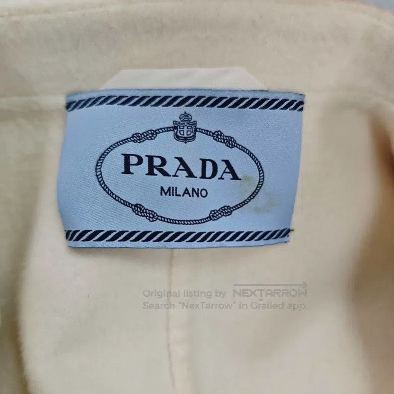 Prada Prada Milky white fur collar wool cashmere long coat Size XS / US 0-2 / IT 36-38 - 5 Thumbnail