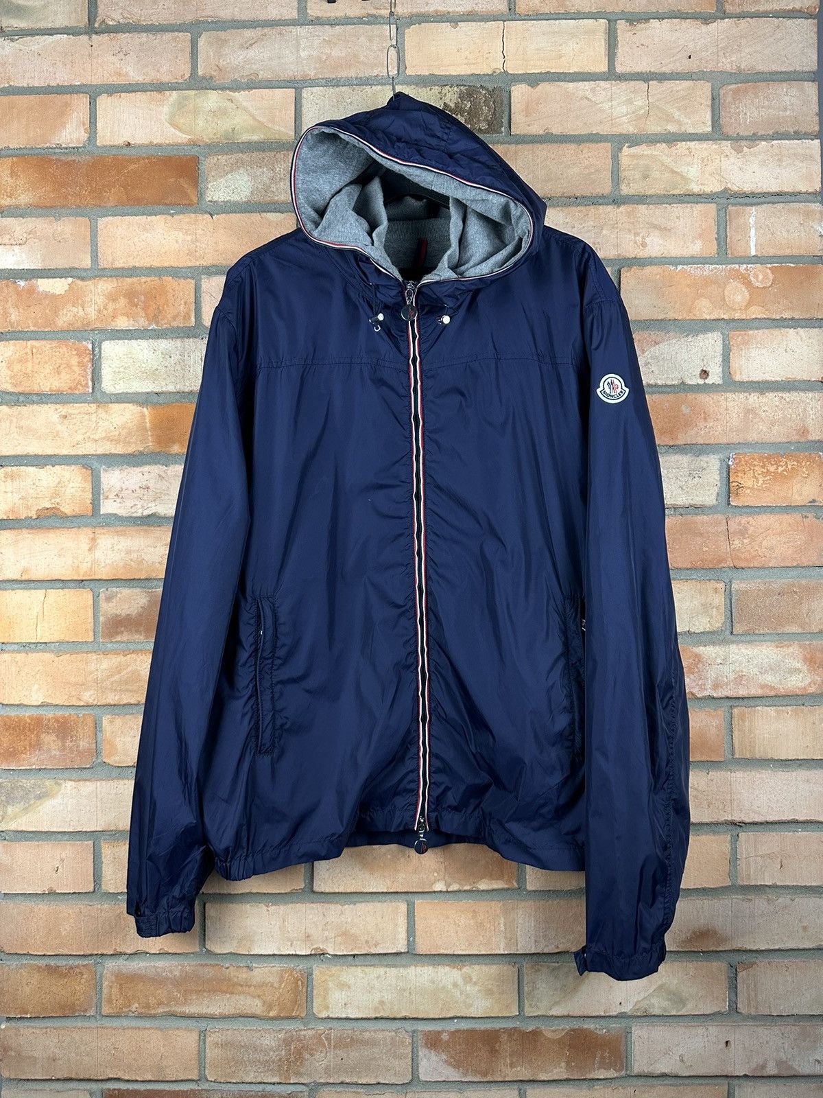 image of Vintage Moncler Nylon Light Jacket in Blue, Men's (Size 2XL)