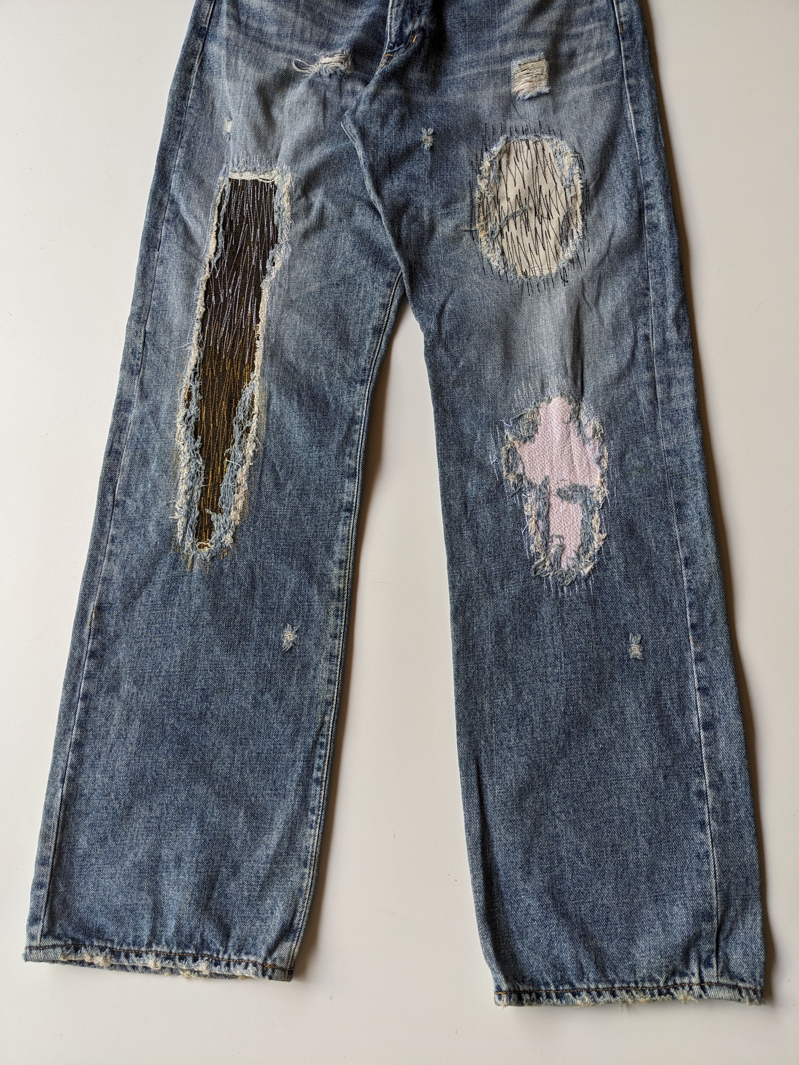 Japanese Brand × Kapital Kountry × Le Grande Bleu (L.G.B.) Mobs Corp crush damage patchwork like Kapital Size US 33 - 5 Thumbnail