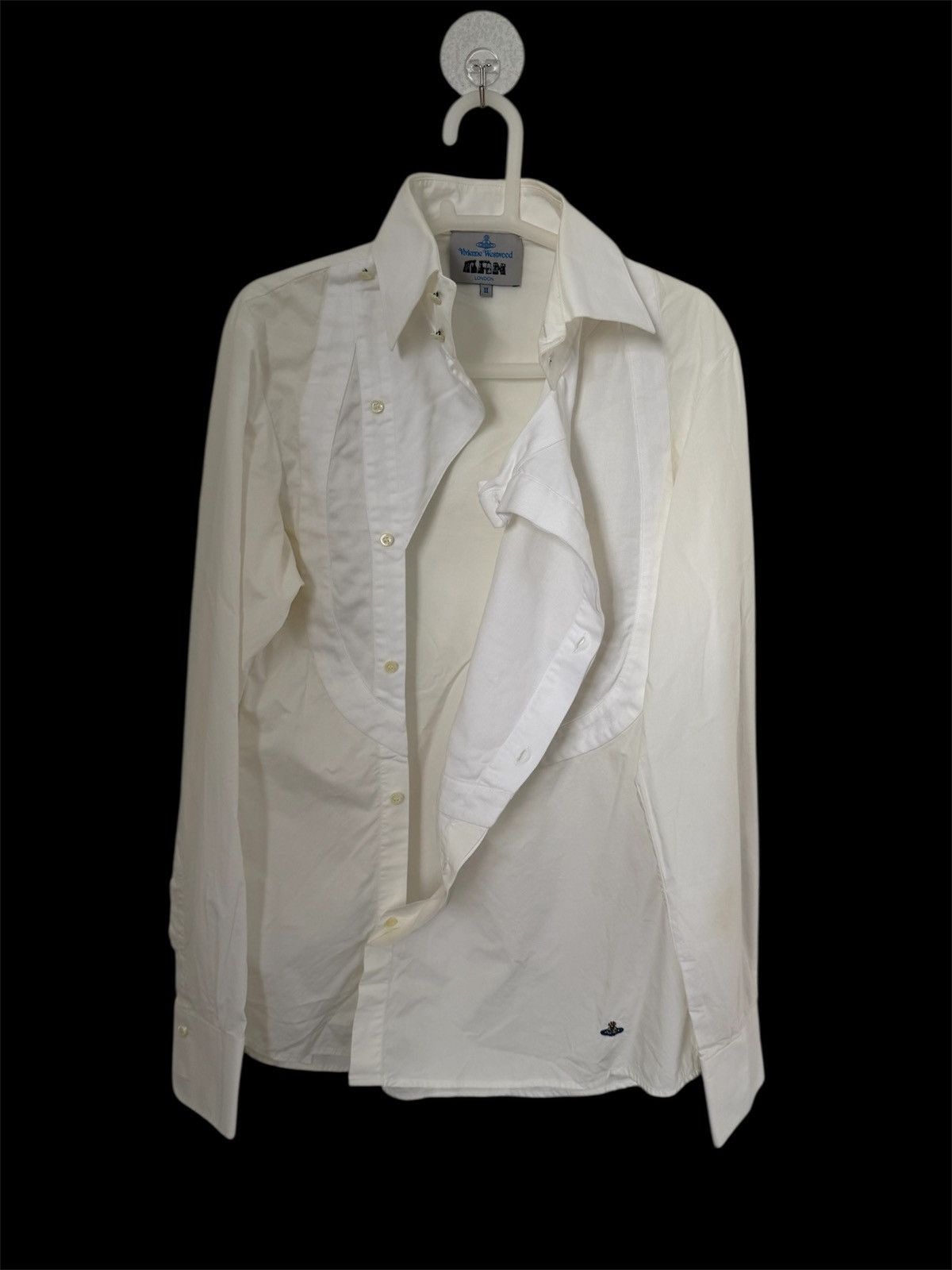 Vivienne Westwood VIVIENNE WESTWOOD MAN ASYMETRIC SHIRT WHITE MADE IN ITALY Size US M / EU 48-50 / 2 - 4 Thumbnail