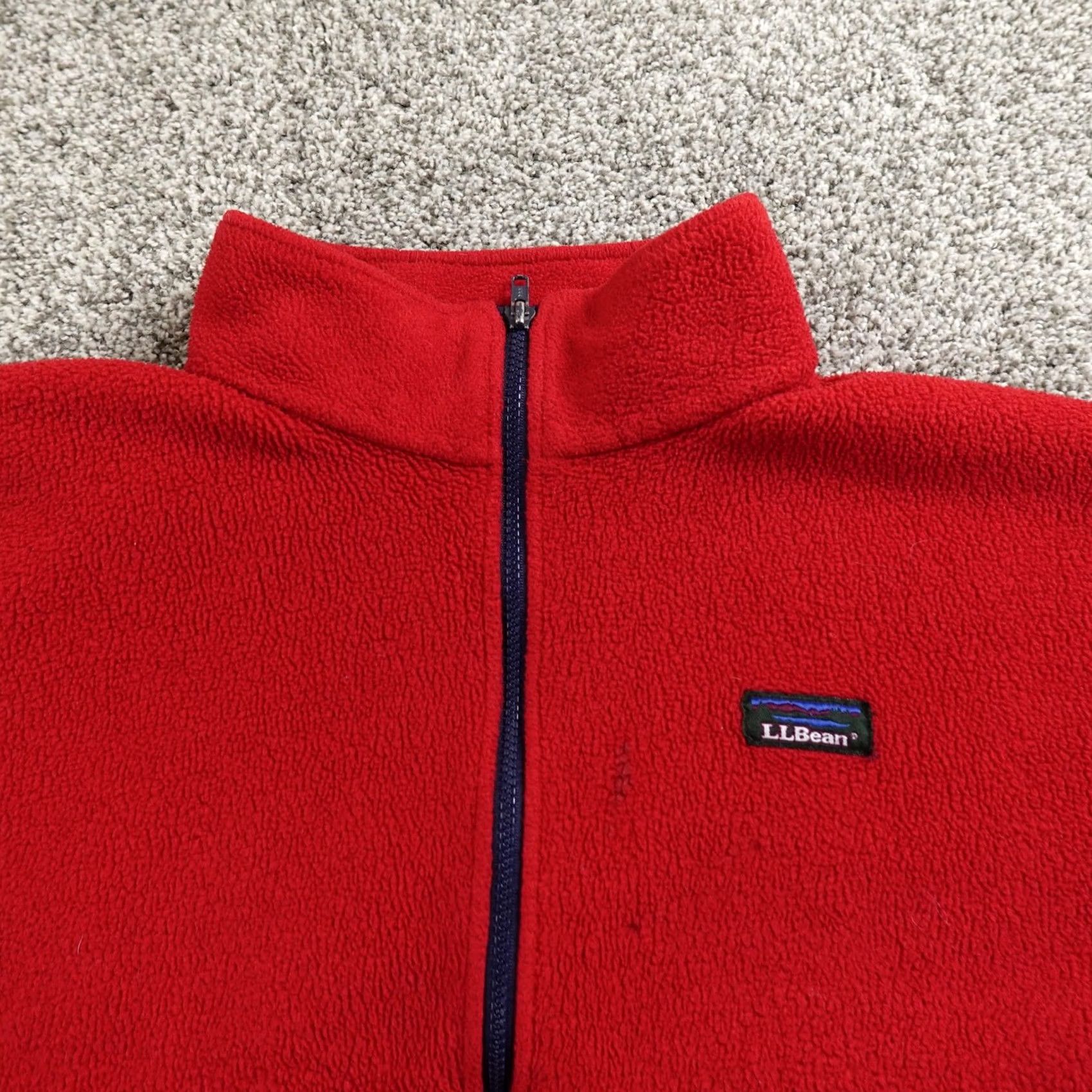 Vintage VINTAGE L.L. Bean Jacket Mens XL Red Fleece Full Zip Windbreaker Short Coat Urban Outdoor USA Mens Size US XL / EU 56 / 4 - 3 Thumbnail