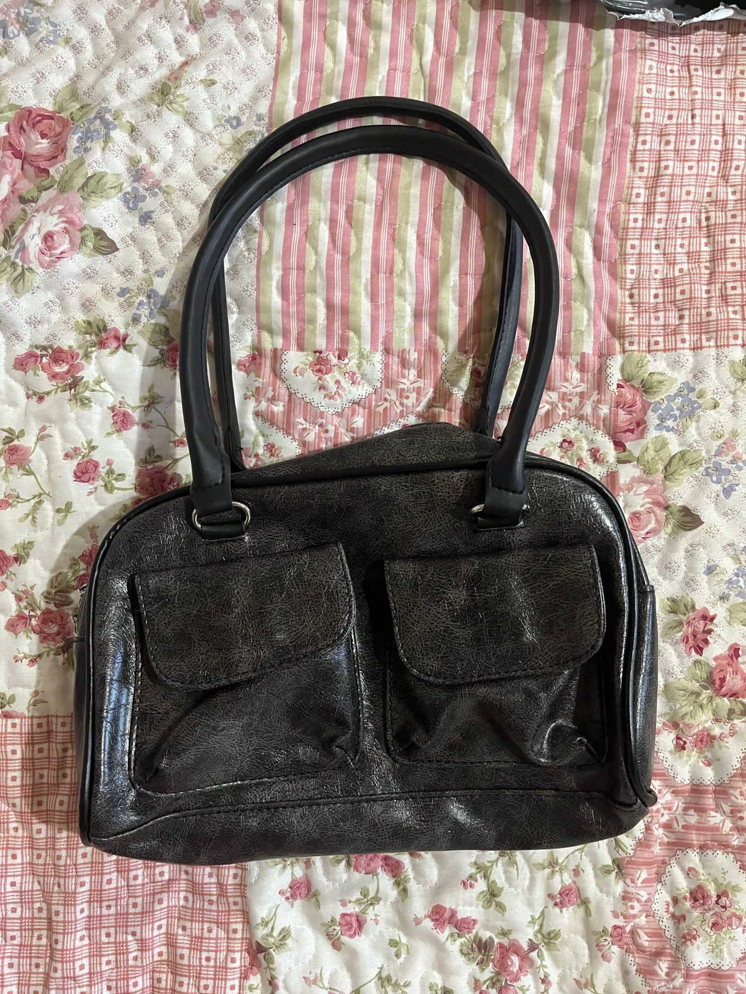 Japanese Brand Retro Small Double Pockets Shoulder Bag Size ONE SIZE - 1 Thumbnail