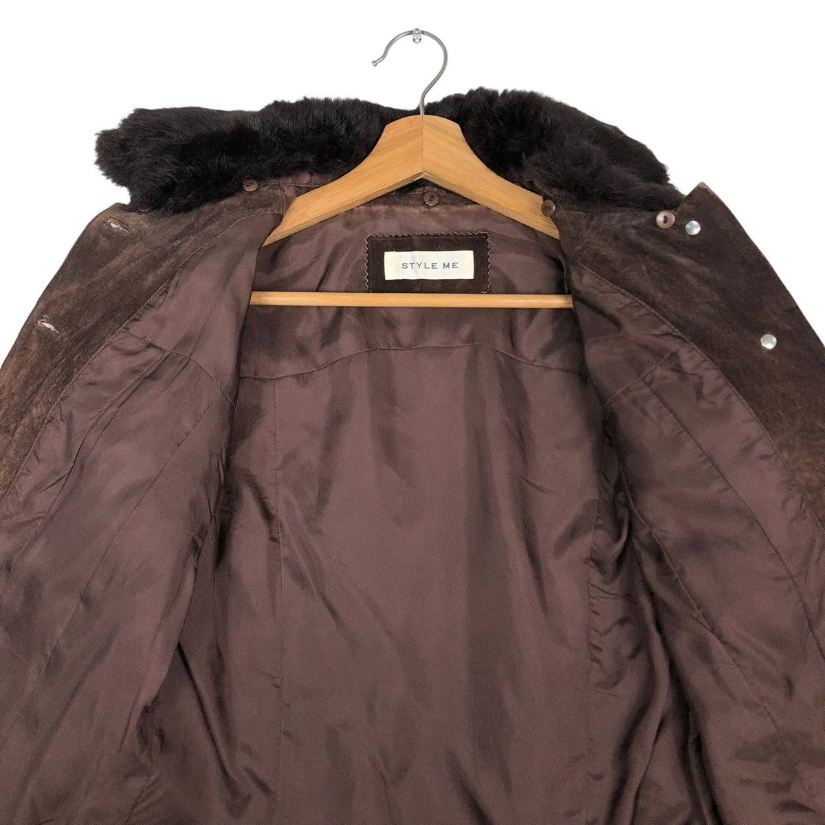 Japanese Brand VINTAGE CROPPED BIKER JACKET STYLE ME JAPAN MINK FUR COLLAR Size M / US 6-8 / IT 42-44 - 14 Thumbnail