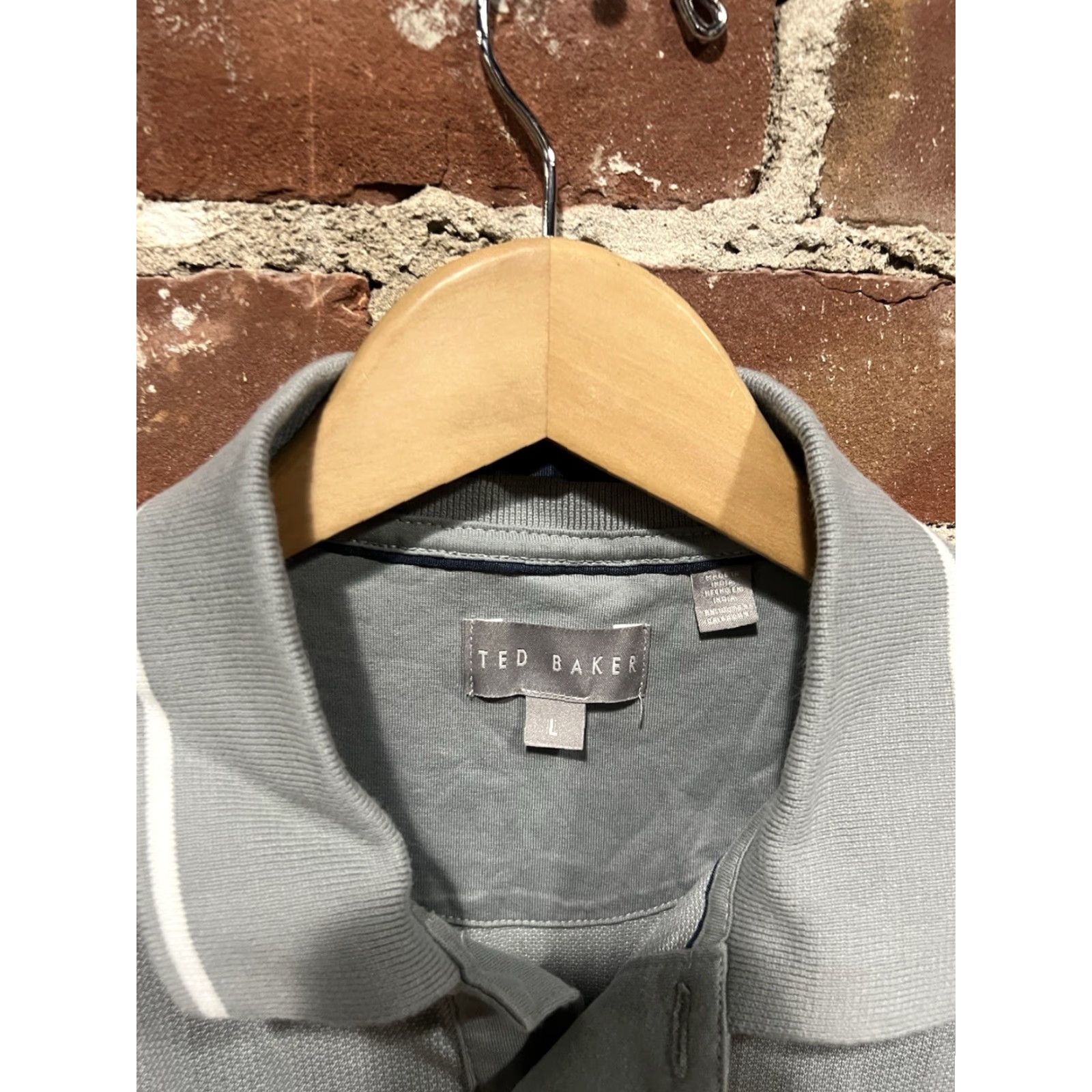 Ted Baker Ted Baker Polo Shirt Mens Collared Gray Size L Size US L / EU 52-54 / 3 - 3 Thumbnail