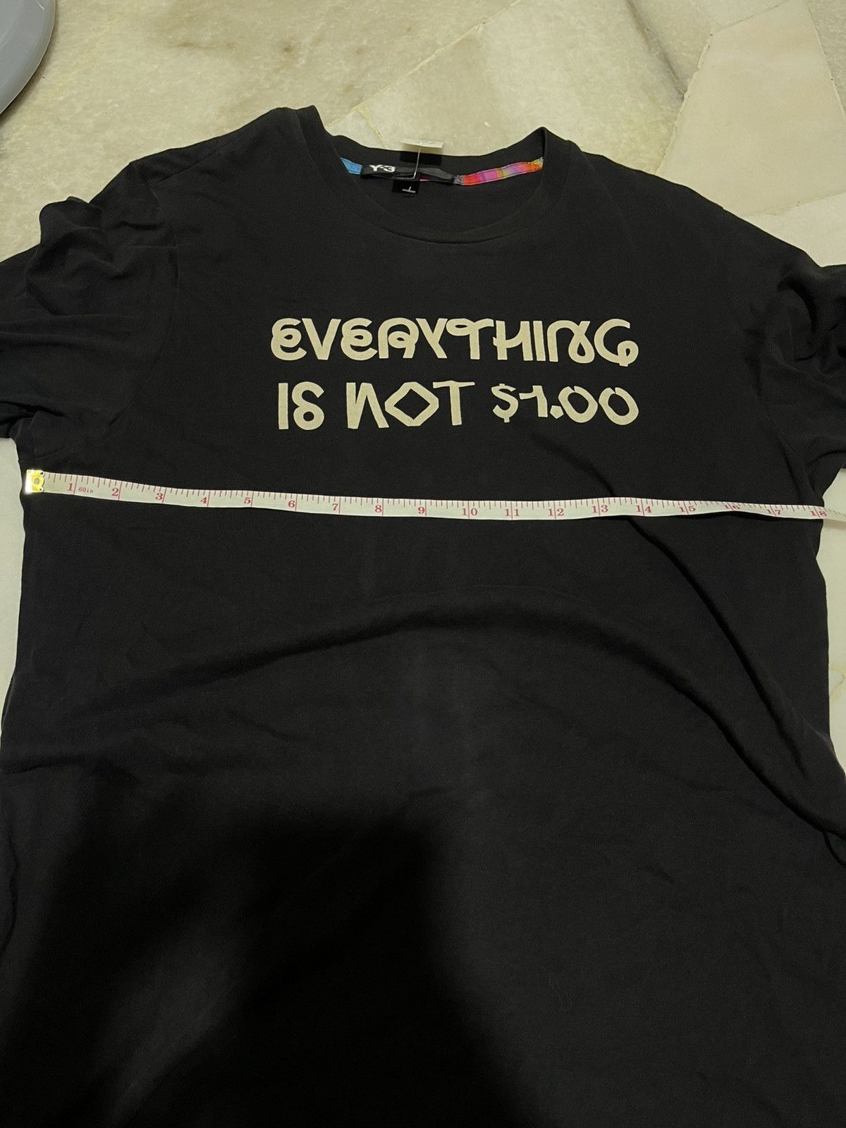 Yohji Yamamoto Y-3 Yohji Yamamoto 'Everything Is Not $1.00' Tee Size US S / EU 44-46 / 1 - 11 Thumbnail