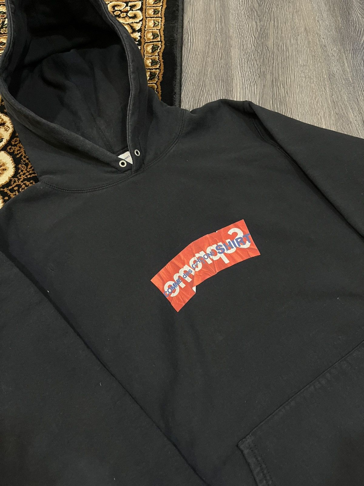 Comme des Garcons SHIRT × Supreme Supreme x Comme des Garçons SHIRT Box Logo Hooded Sweatshirt Size US XL / EU 56 / 4 - 2 Thumbnail