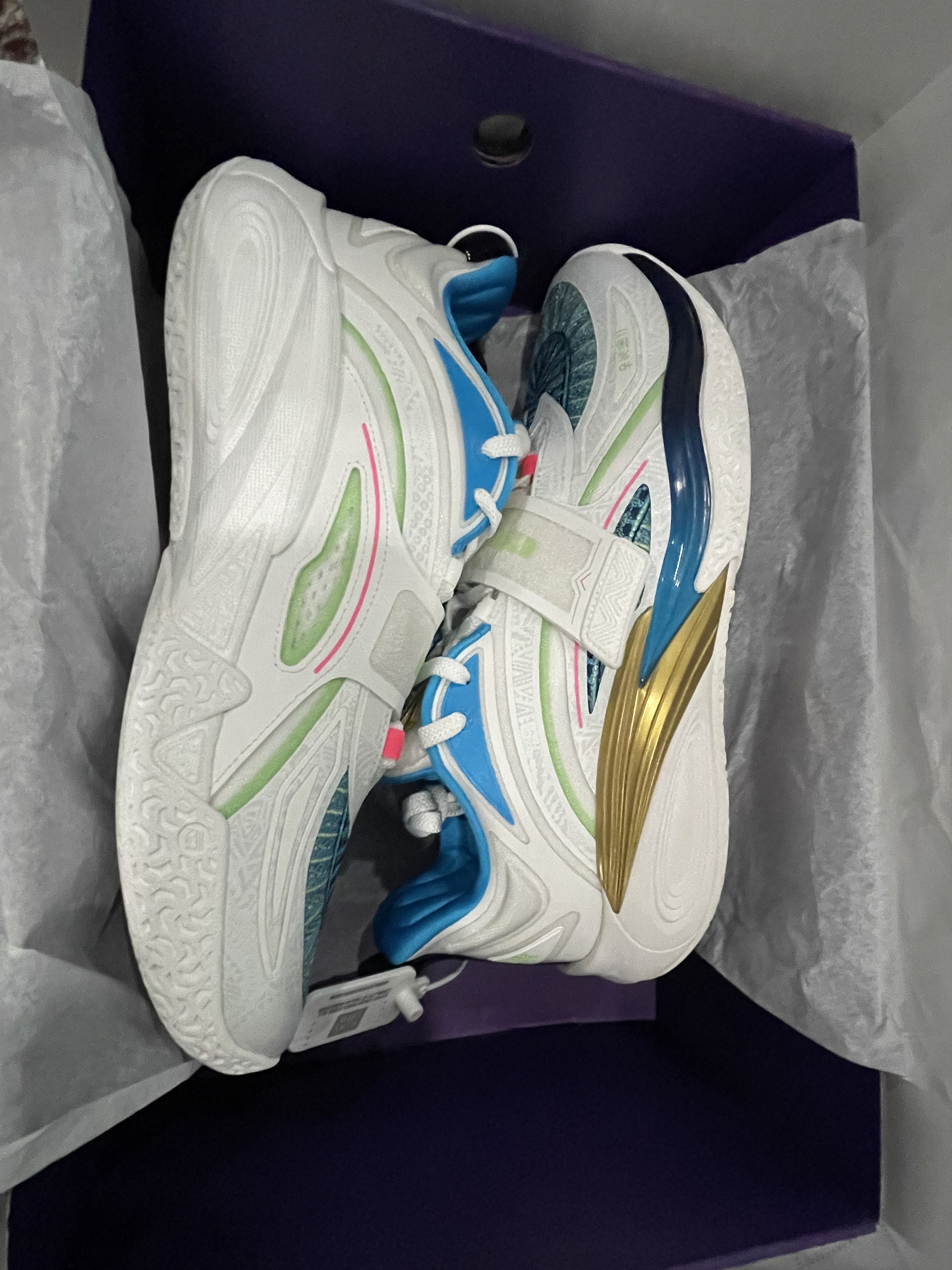 image of Anta Kai 1 “Playoffs” White Size 14Us Mens In Hand Shoes