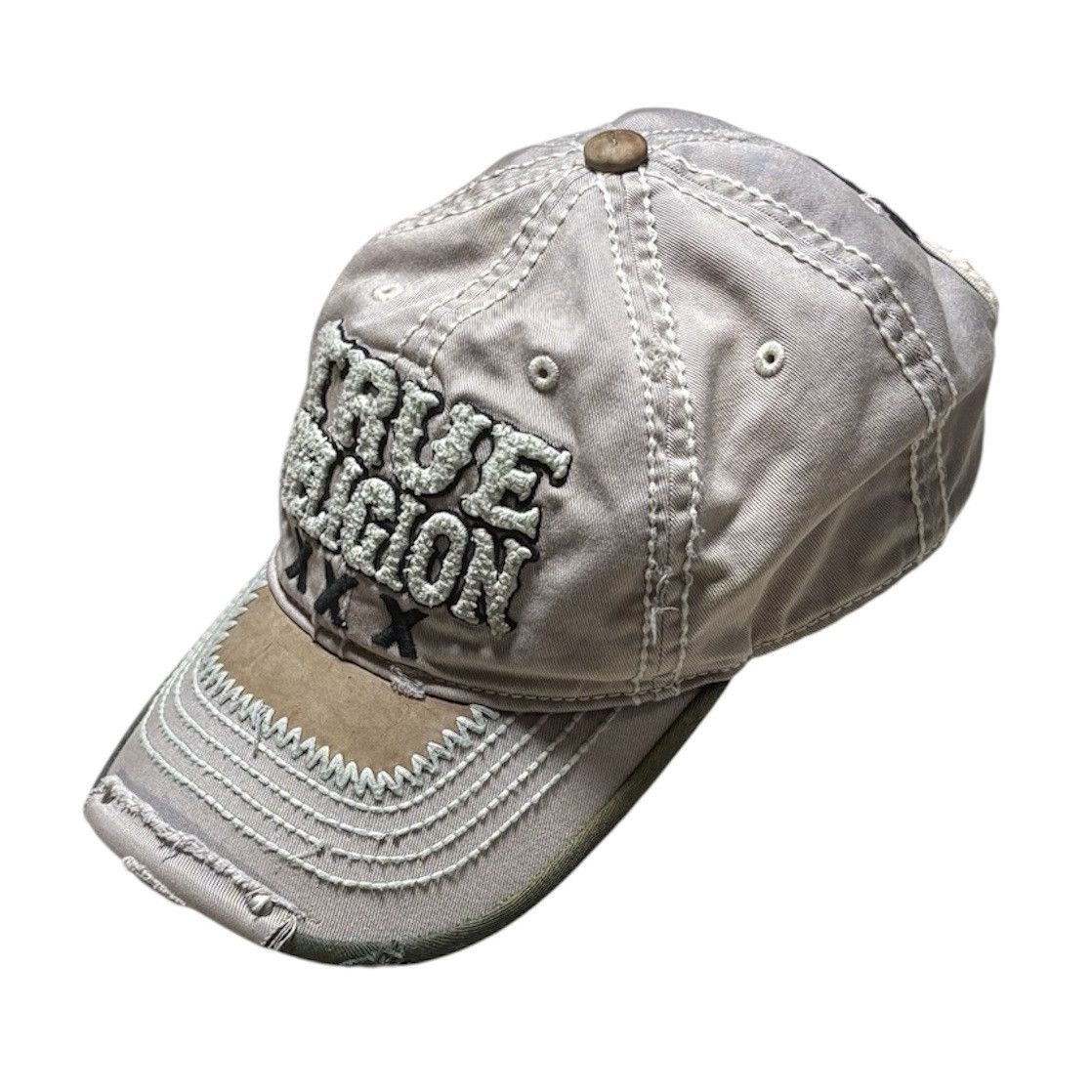 True Religion 2000s TRUE RELIGION DISTRESSED CAP DESTROYED HAT Size ONE SIZE - 10 Thumbnail