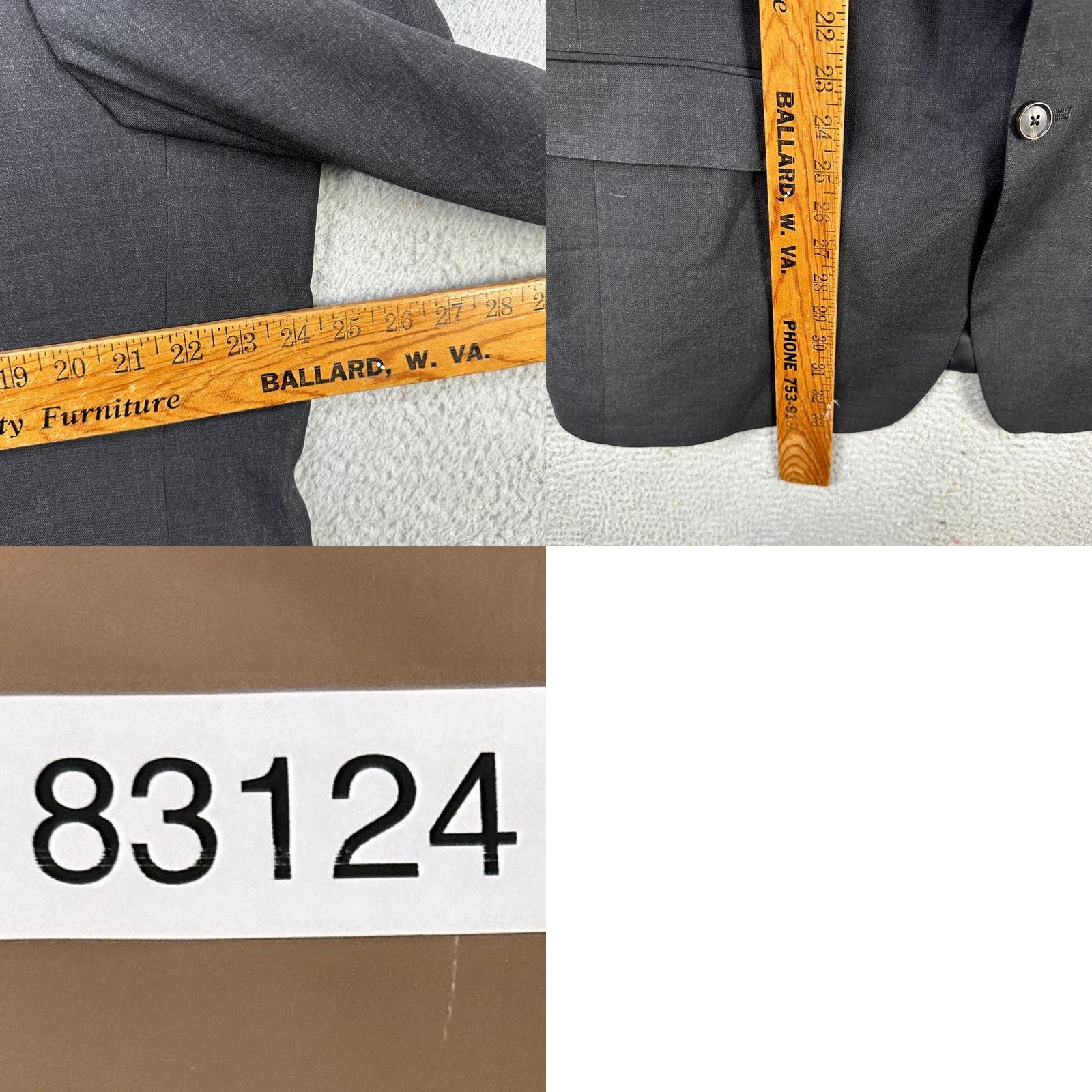 Hart Schaffner Marx Hart Schaffner Marx Wool Blazer Sport Coat Mens 48 Long Gray Notch Two-Button Front Wool Lining Long Sleeve Office Formal Vintage N/A Size 48R - 9 Thumbnail