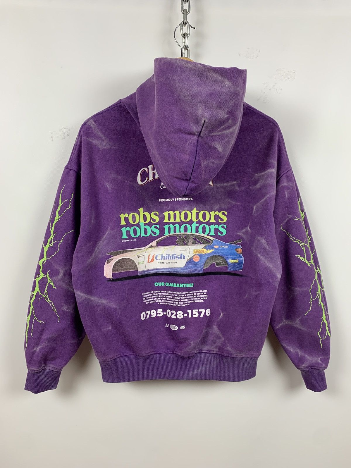 Vintage Childish RC Purple Robs Motors Oversized Hoodie Size US XS / EU 42 / 0 - 3 Thumbnail