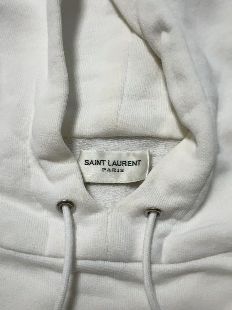 Saint Laurent Paris Saint Laurent Paris Saint Laurent White Hoodie with Logo-2 Size US XL / EU 56 / 4 - 3 Thumbnail