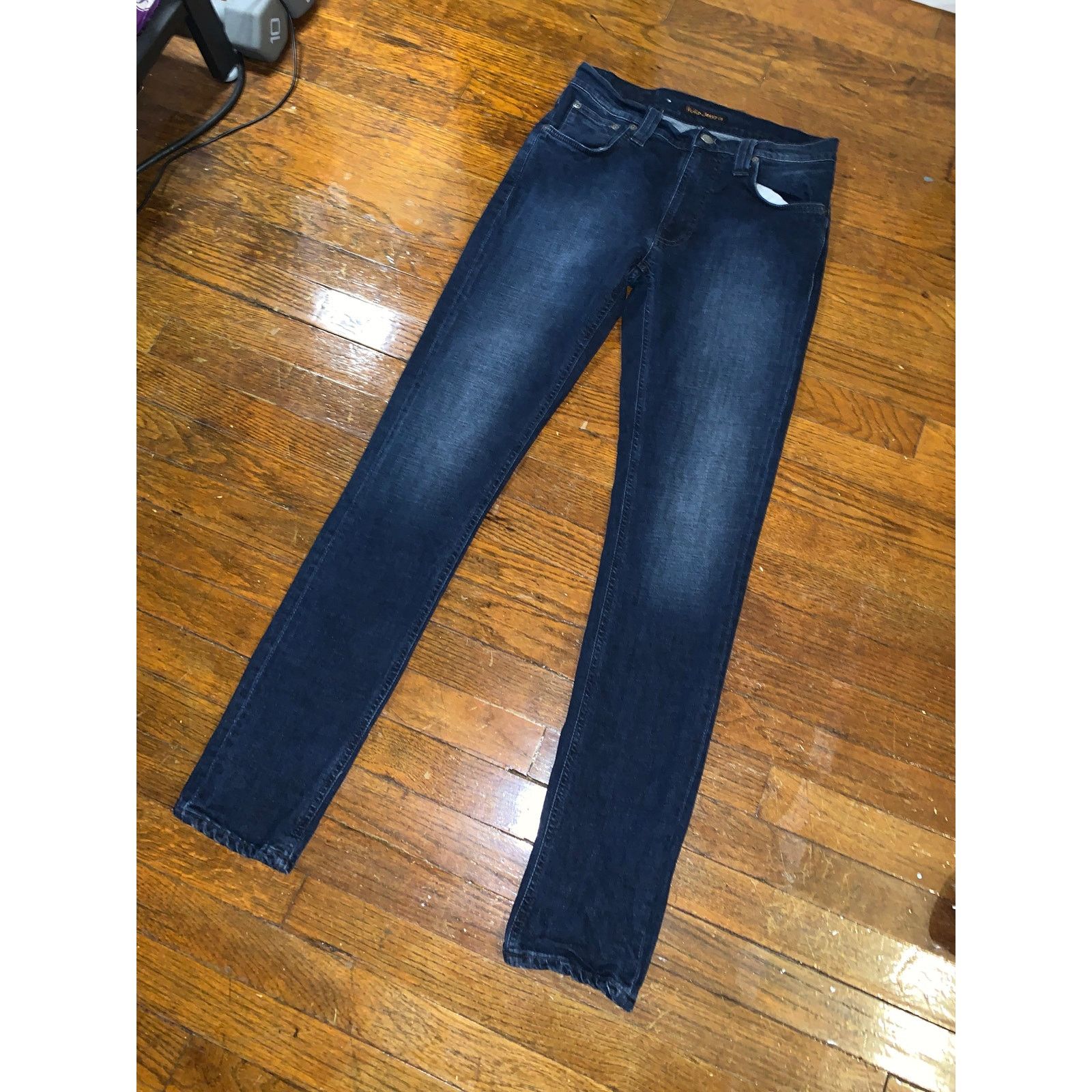 Nudie Jeans Nudie Jeans Lean Dean Dark Wash Jeans Men’s 30x34 Slim Taper Size US 30 / EU 46 - 4 Thumbnail