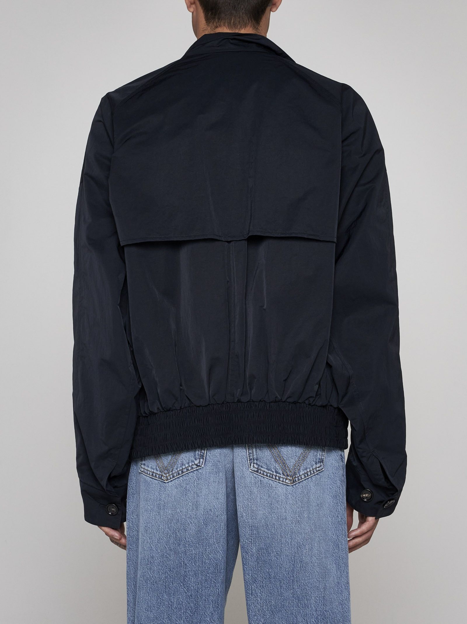 Bottega Veneta o1n1vont0525 Tech Nylon Blouson Jacket in Dark Navy Size US S / EU 44-46 / 1 - 4 Thumbnail