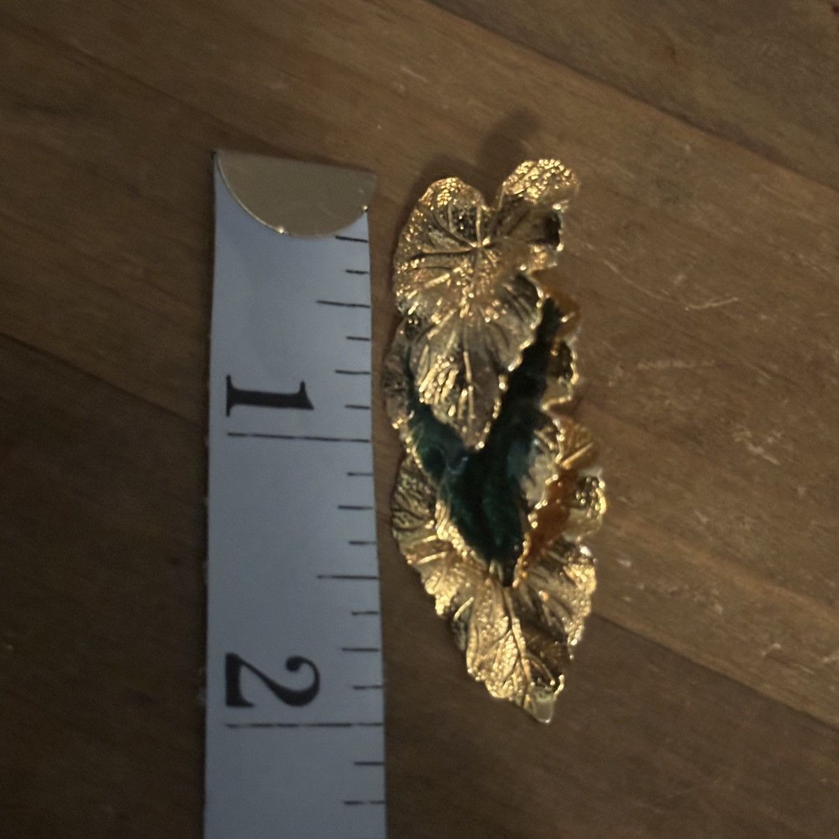 Other Golden layered leaves dangle earrings Size ONE SIZE - 4 Thumbnail