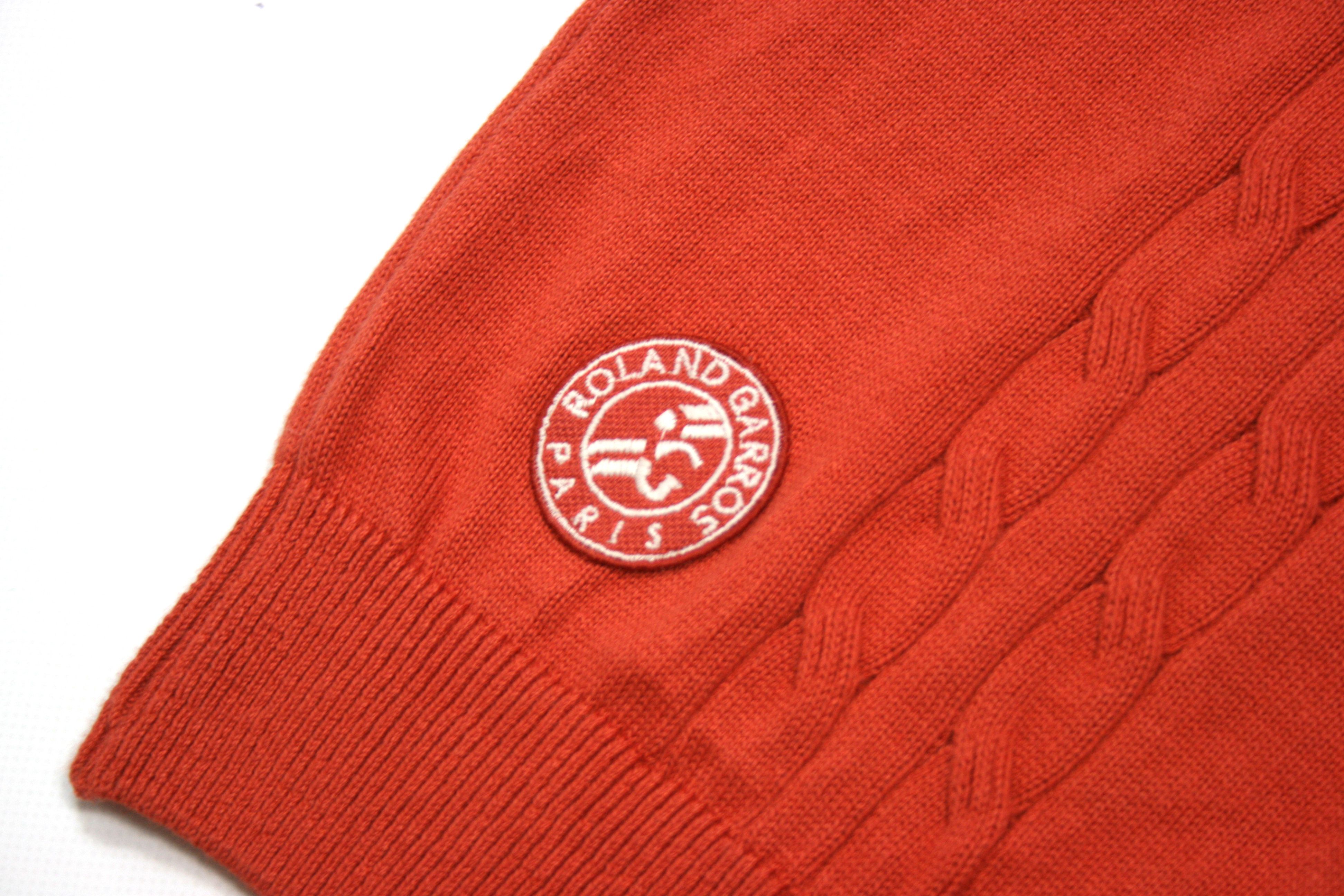 Lacoste Rolland Garros 75 Ans Cable Knit Vest Size US M / EU 48-50 / 2 - 6 Thumbnail