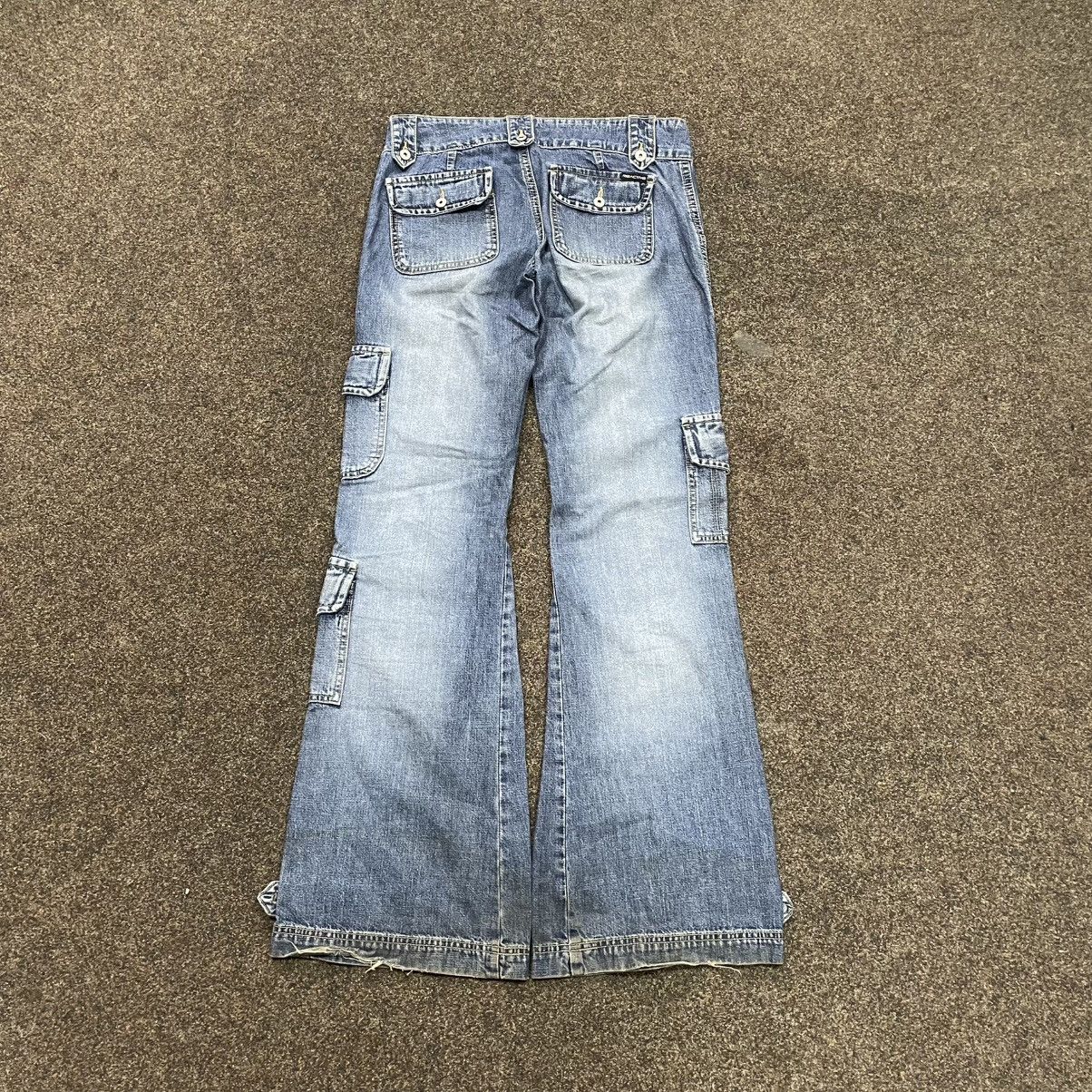 Vintage Y2K Baggy Cargo Pants Distressed Multi Pocket Skate Jeans Size 32" / US 10 / IT 46 - 2 Thumbnail