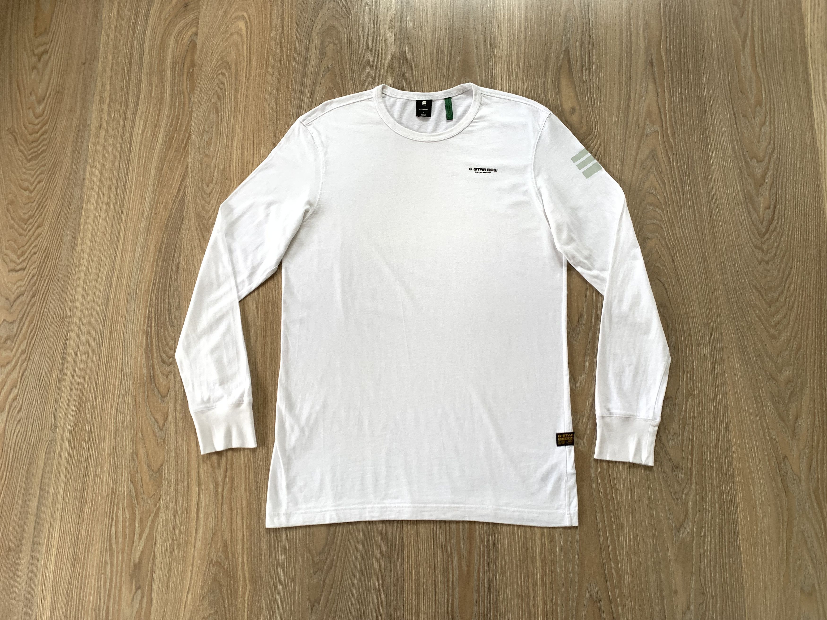 G Star Raw Basic White Long Sleeve T Shirt