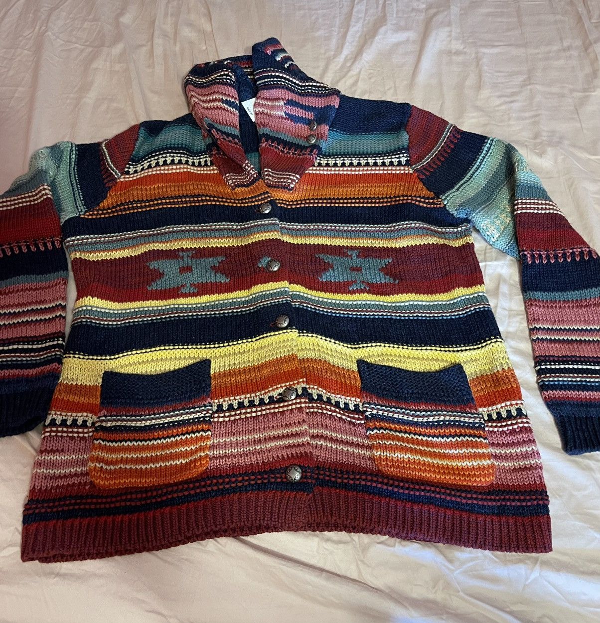 Polo Ralph Lauren Polo Ralph Lauren southwestern native cardigan stadium 1992 Size XL / US 12-14 / IT 48-50 - 1 Preview