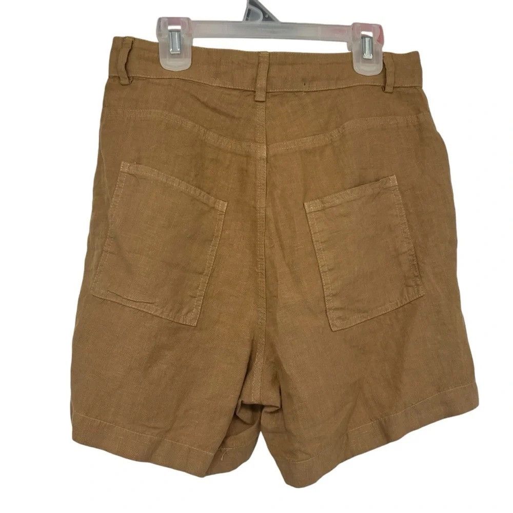 Enza Costa ENZA COSTA FRENCH LINEN HIGH-RISE SHORTS AUSTRALIAN OUTBACK Size 25" / US 0 / IT 36 - 3 Thumbnail