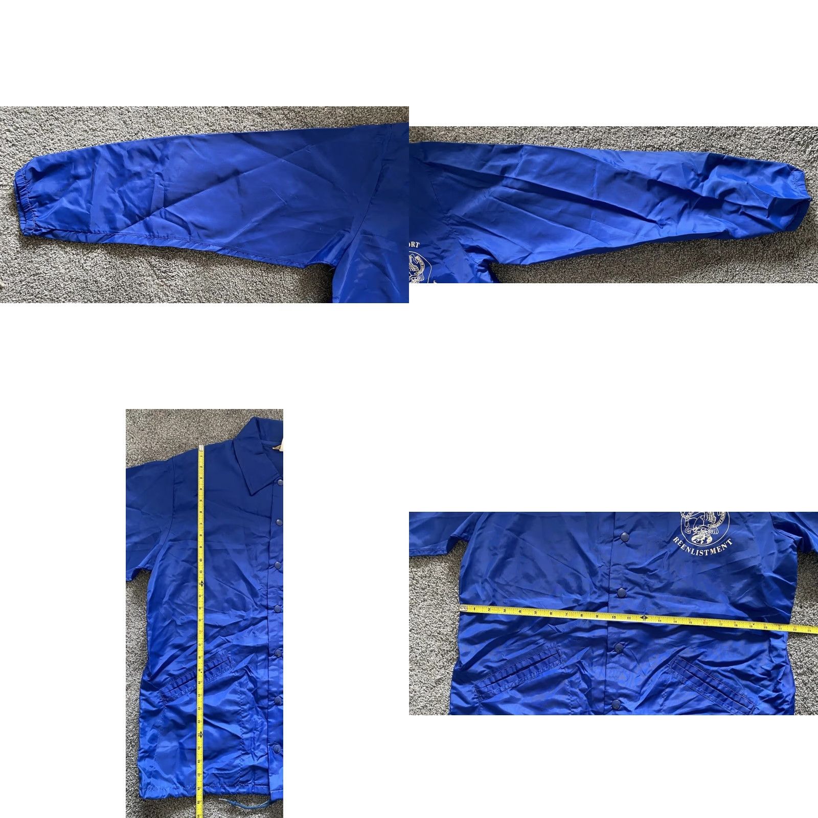 Vintage VINTAGE Felco Nylon Windbreaker Jacket Men’s M Blue Reenlistment Military 90s Army USA Outdoor Sports Snap Closure Jacket Mens Size US M / EU 48-50 / 2 - 8 Thumbnail