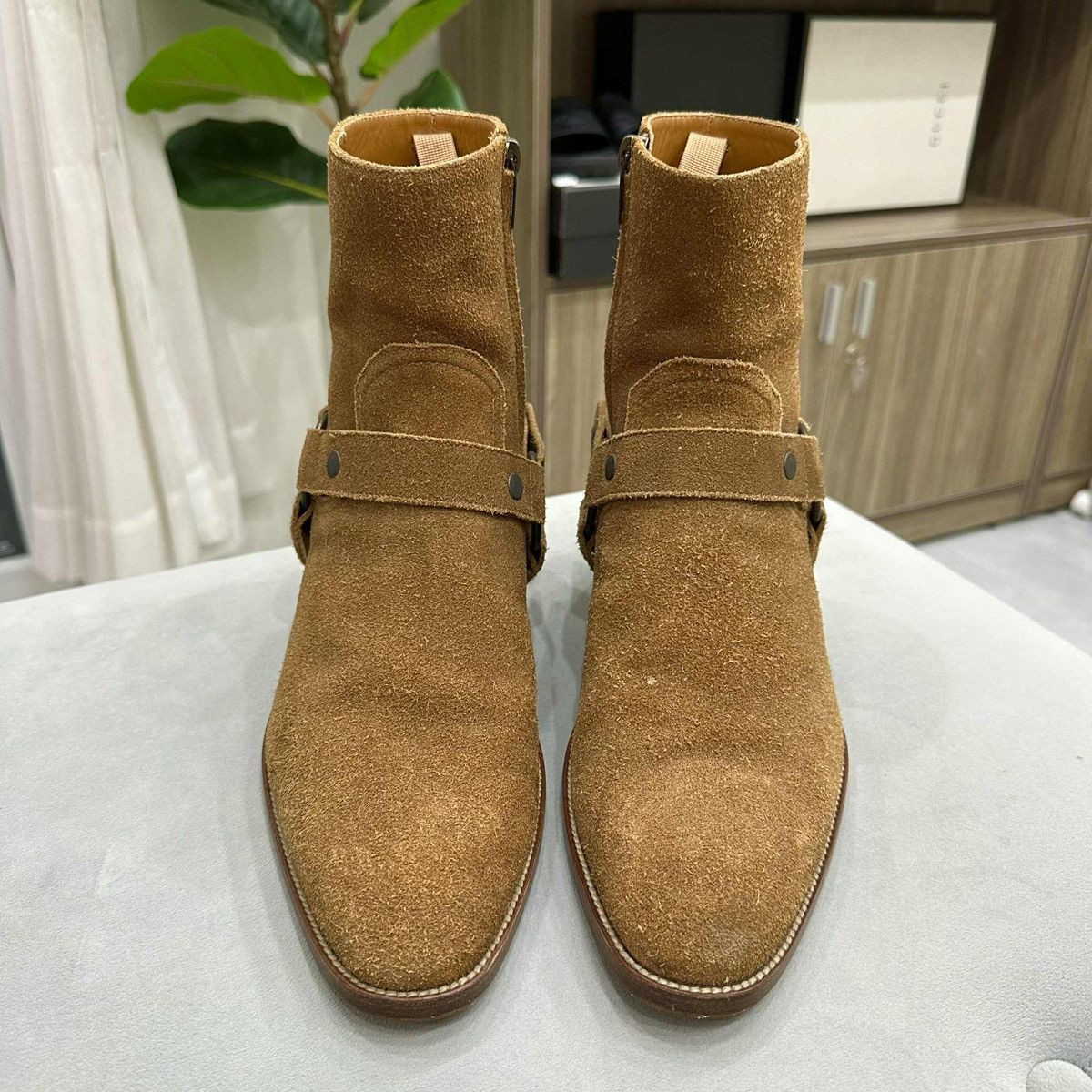 Saint Laurent Paris SAINT LAURENT BROWN SUEDE HARNESS BOOTS IN EU41 Size US 8 / EU 41 - 2 Thumbnail