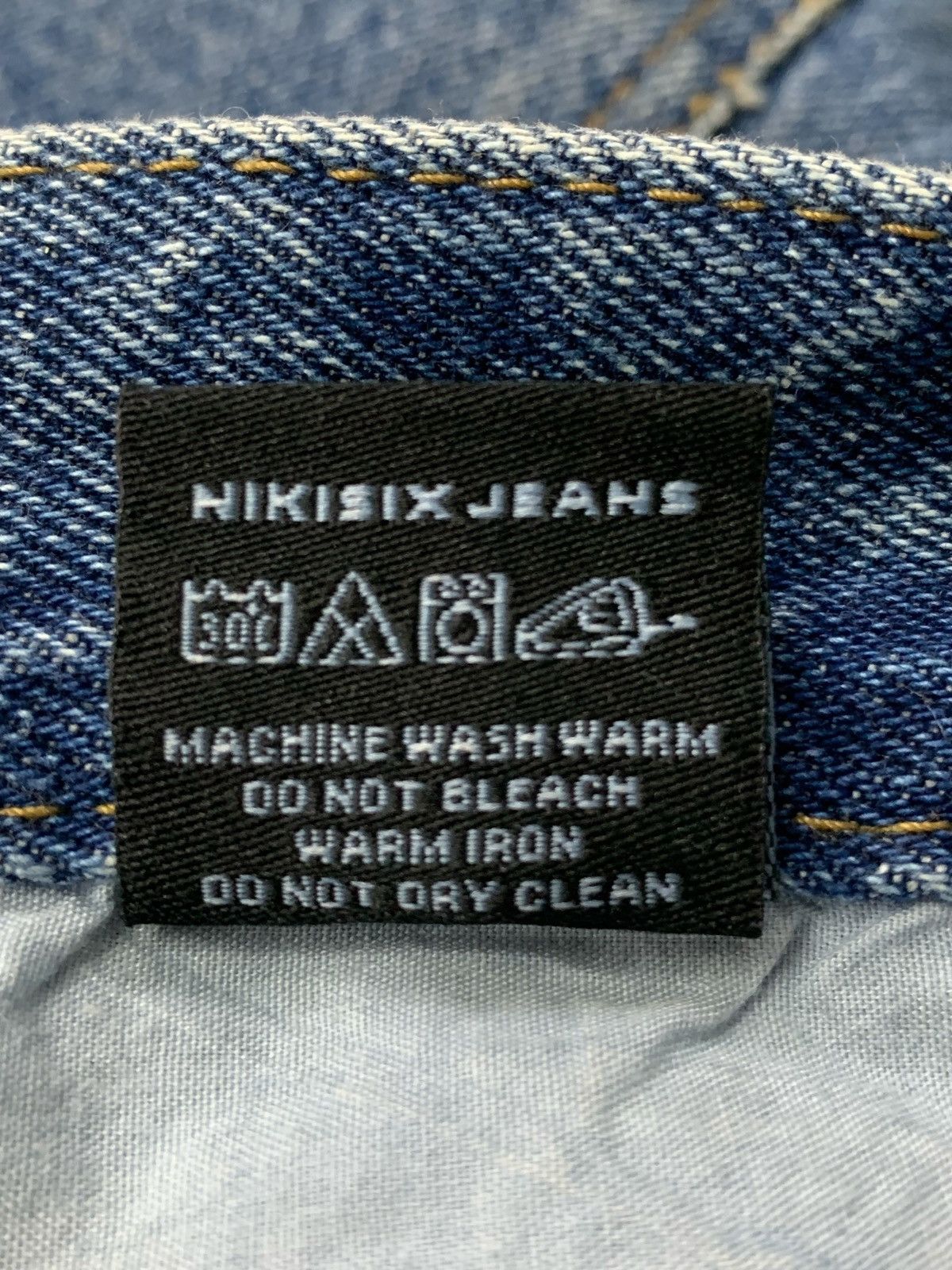 Japanese Brand Nikisix Y2k Style Slim Distressed Denim Pants (AD28) Size 29" - 11 Thumbnail