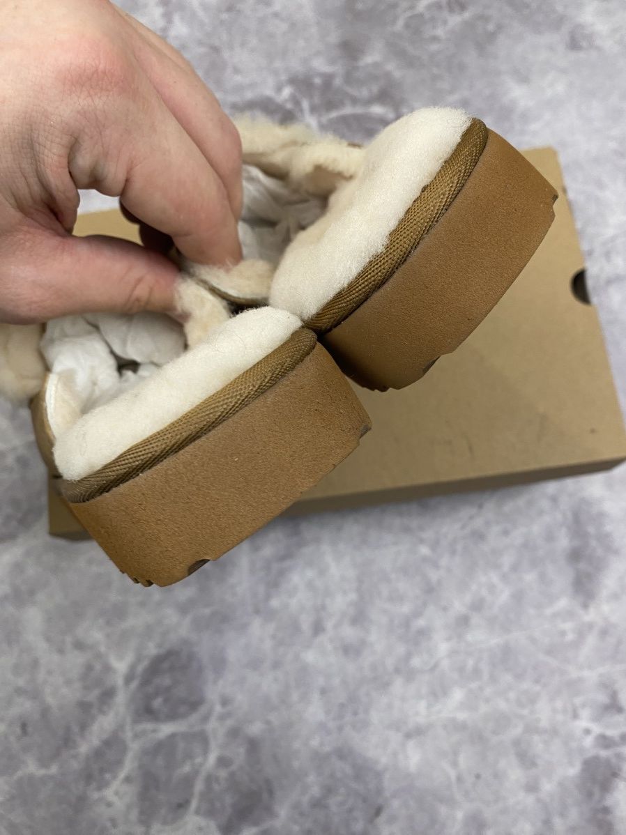 Eckhaus Latta Ugg x Eckhaus Latta Square Toe Sheepskin and Leather Mules Size US 8 / IT 38 - 7 Thumbnail