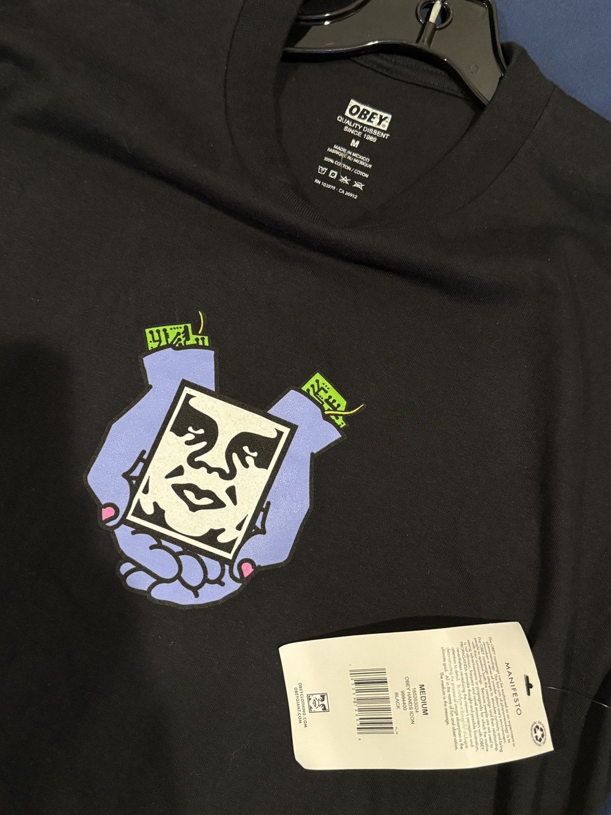 Obey Obey T Shirt - M Size US M / EU 48-50 / 2 - 2 Thumbnail