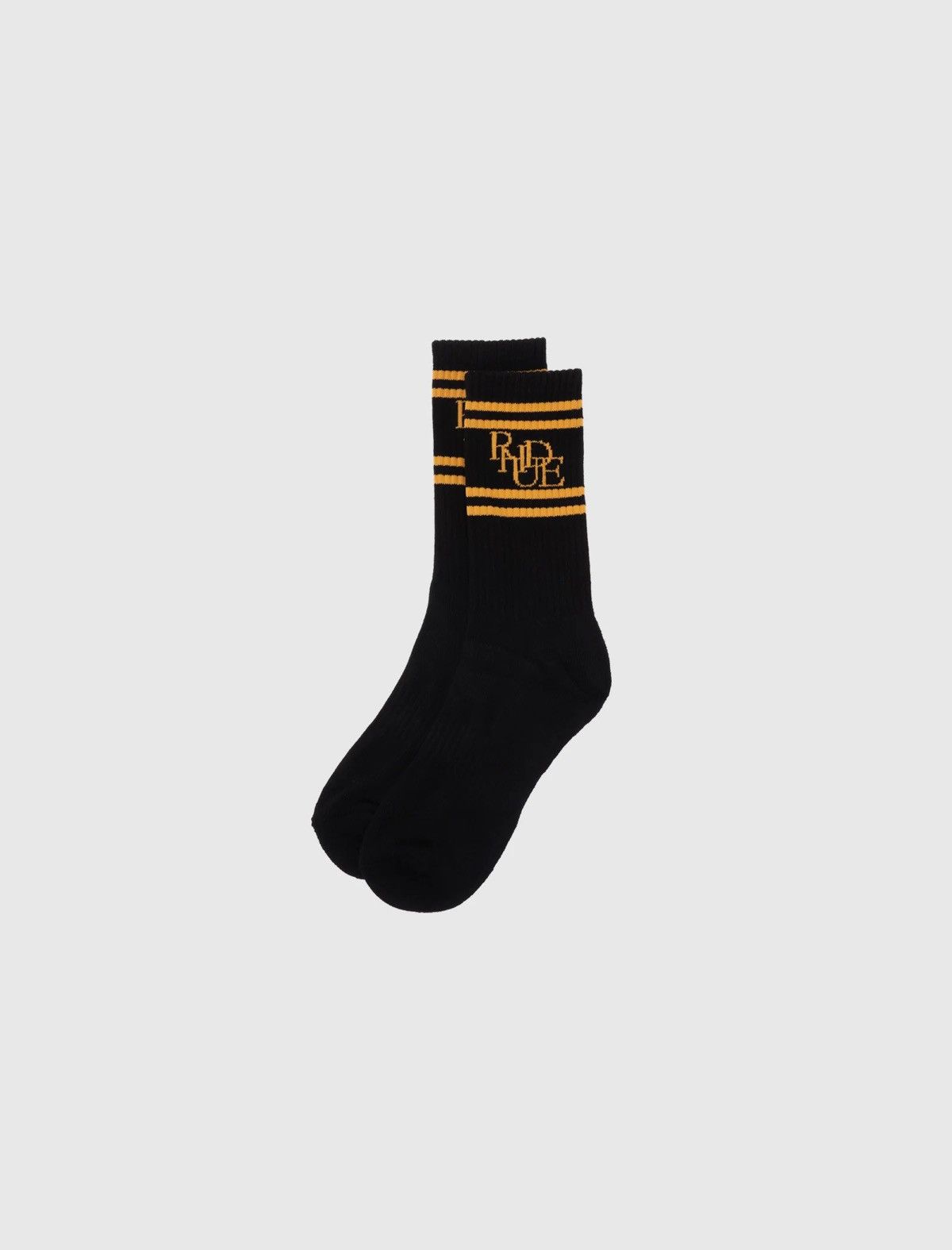 Rhude Rhude Scrambler Sock Black / Yellow Scrambled Logo Socks Size ONE SIZE - 3 Thumbnail