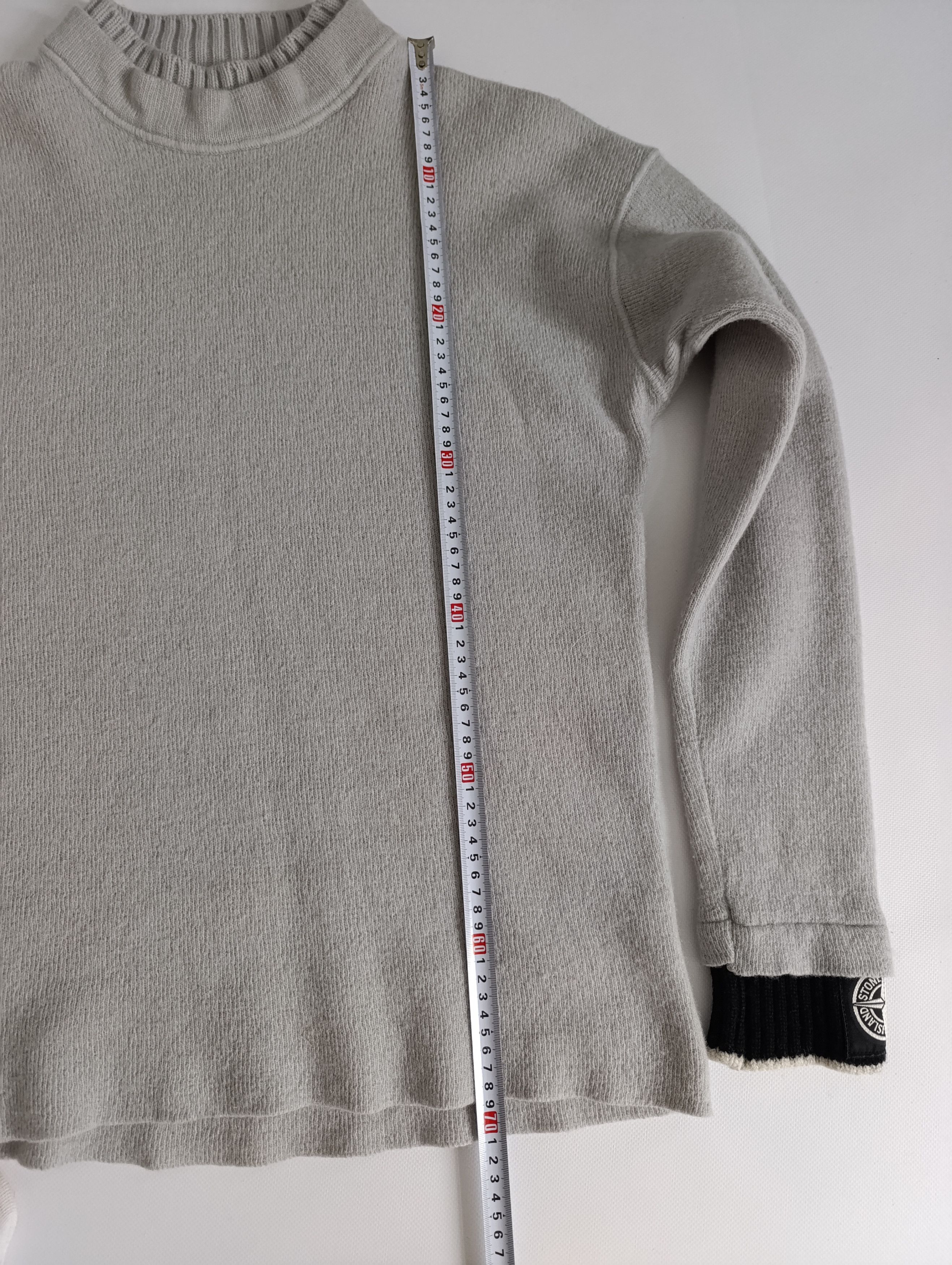 Stone Island STONE ISLAND PATCH BLACK-CUFF HIGH-NECK VINTAGE SWEATER Size US XL / EU 56 / 4 - 25 Thumbnail
