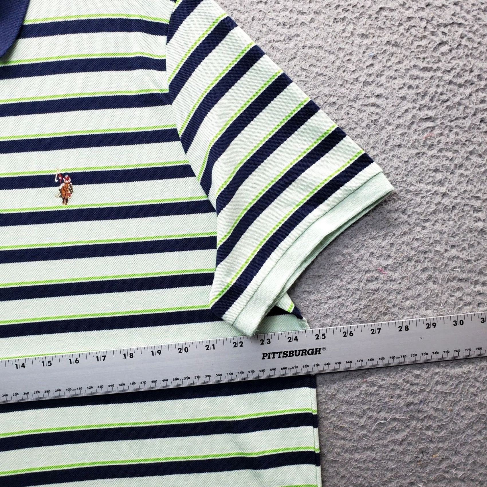 Vintage US Polo Assn. Polo Shirt Mens XL Multi Striped Classic Short Sleeve Flesh Pony Shirt Size US XL / EU 56 / 4 - 3 Thumbnail