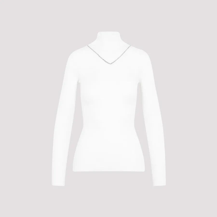 Bottega Veneta o1loc1c0824 707800 Jumper in White Size M / US 6-8 / IT 42-44 - 1 Thumbnail