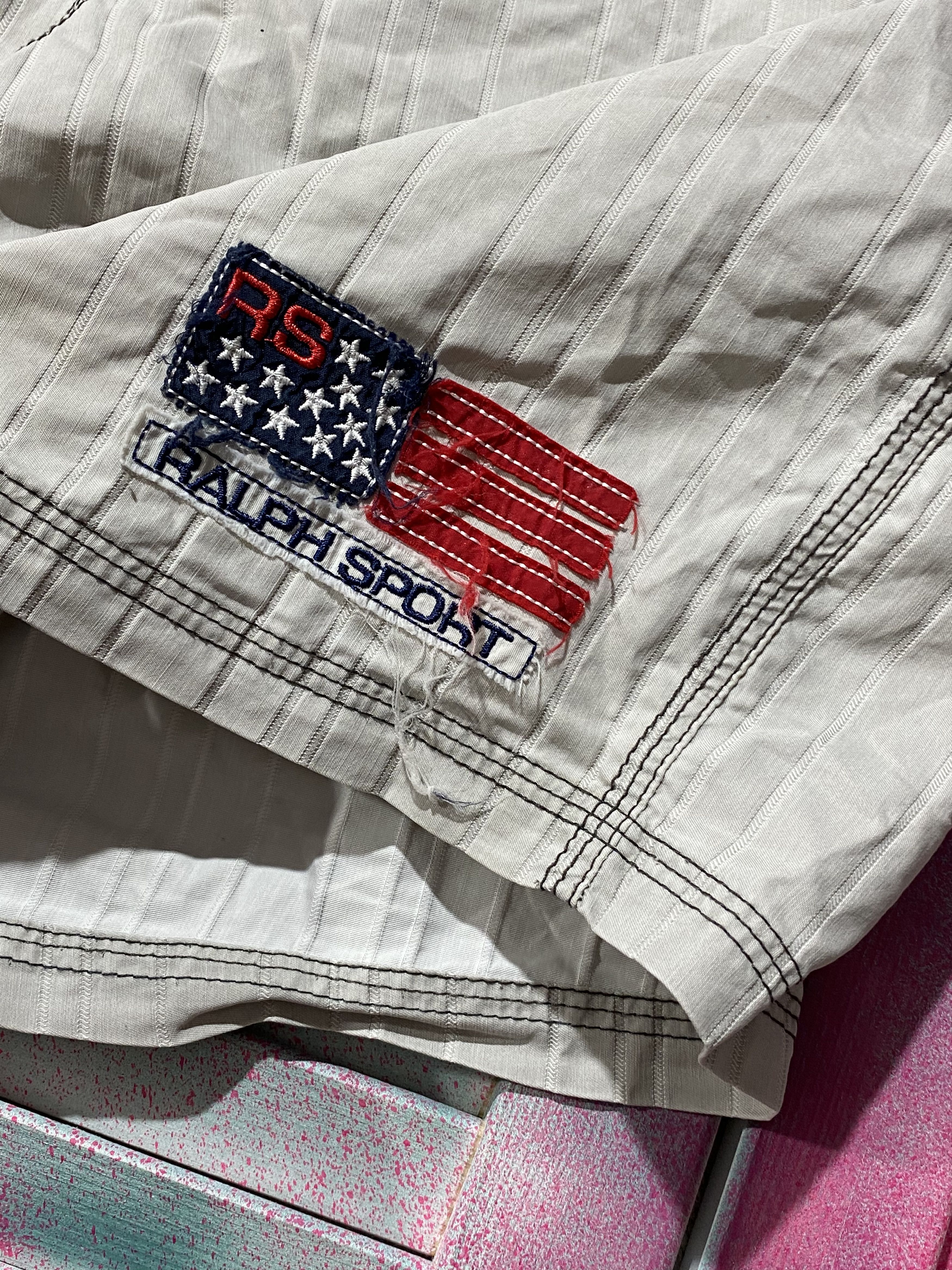 Polo Ralph Lauren Vintage Y2K Ralph Lauren Sport Shorts Distressed Logo style Size US 34 / EU 50 - 2 Thumbnail