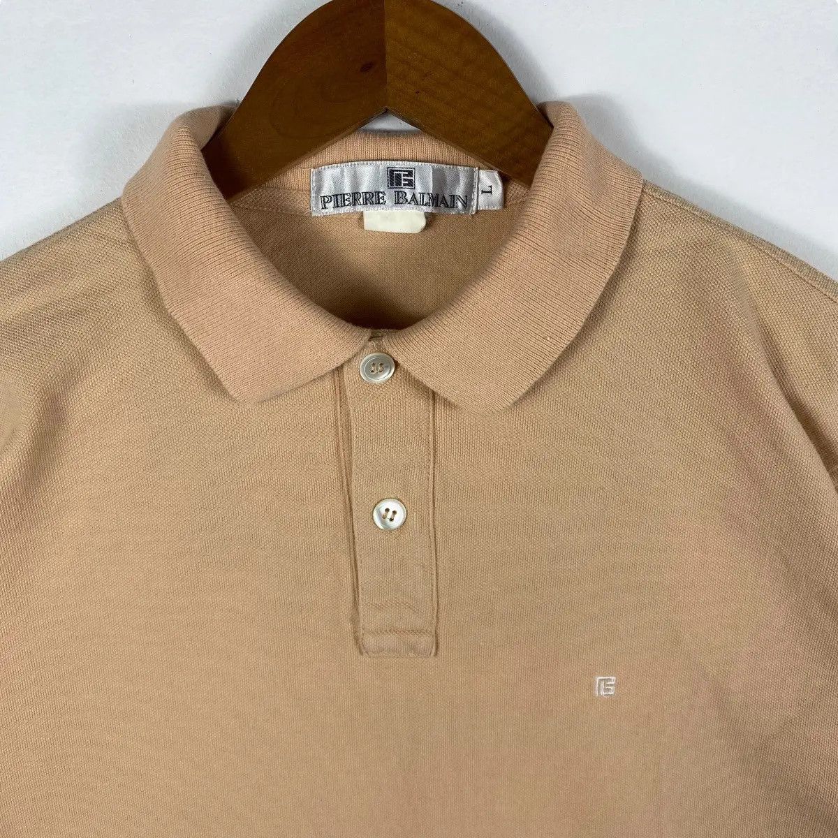 Pierre Balmain Vintage 90's PIERRE BALMAIN Small Embroidery Logo Polo Shirt Size US L / EU 52-54 / 3 - 2 Thumbnail
