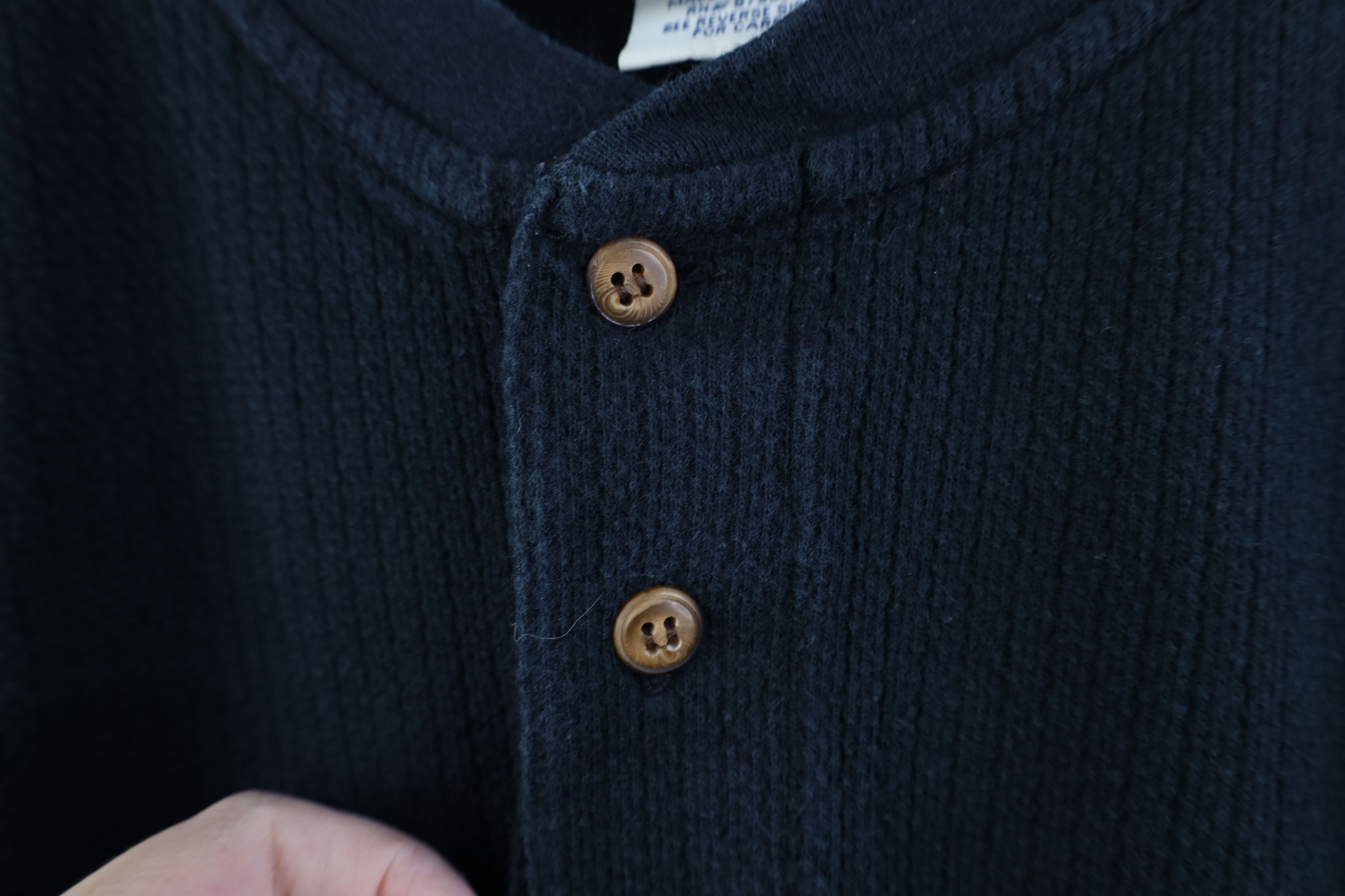 Vintage Vintage 90s Streetwear Knit Long Sleeve Henley T-Shirt Size US L / EU 52-54 / 3 - 7 Thumbnail