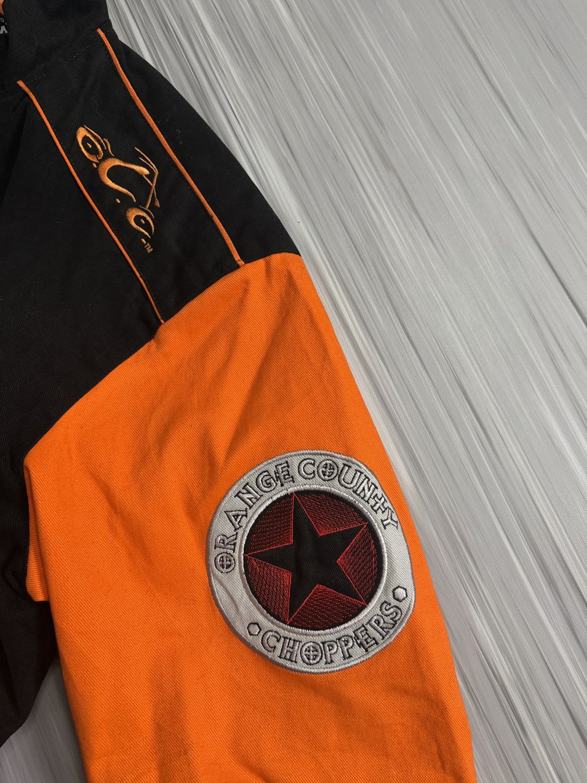 West Coast Choppers Orange County Choppers OCC Racing Jacket Black Orange Y2K Size US XL / EU 56 / 4 - 4 Thumbnail