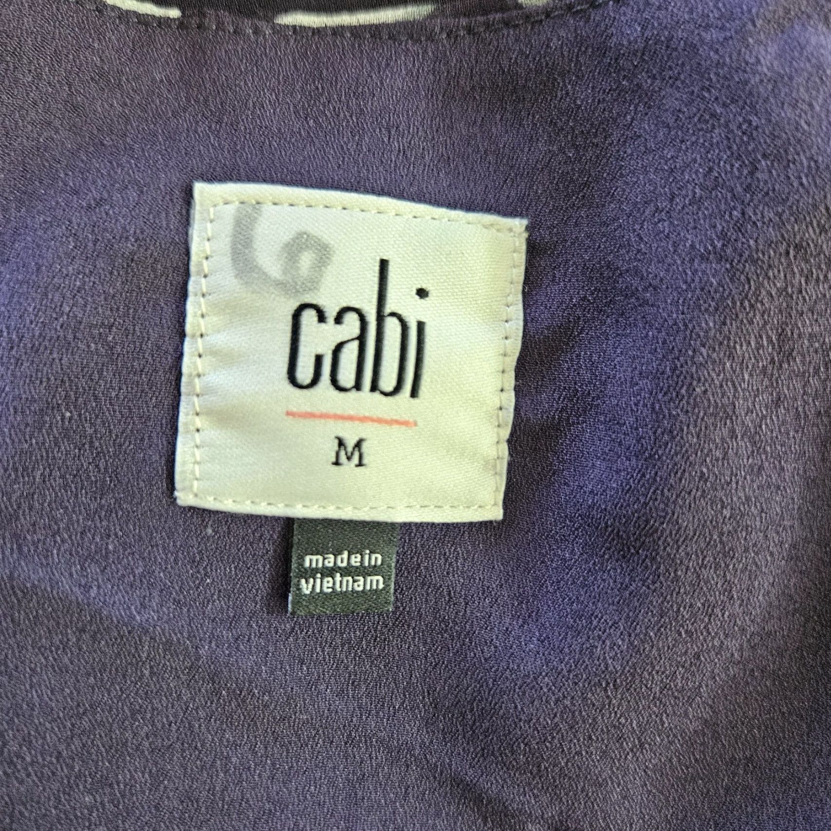 Vintage Cabi 4018 Womens Ellery Dress Sz M Purple Blue Floral Long Sleeve Size M / US 6-8 / IT 42-44 - 6 Thumbnail