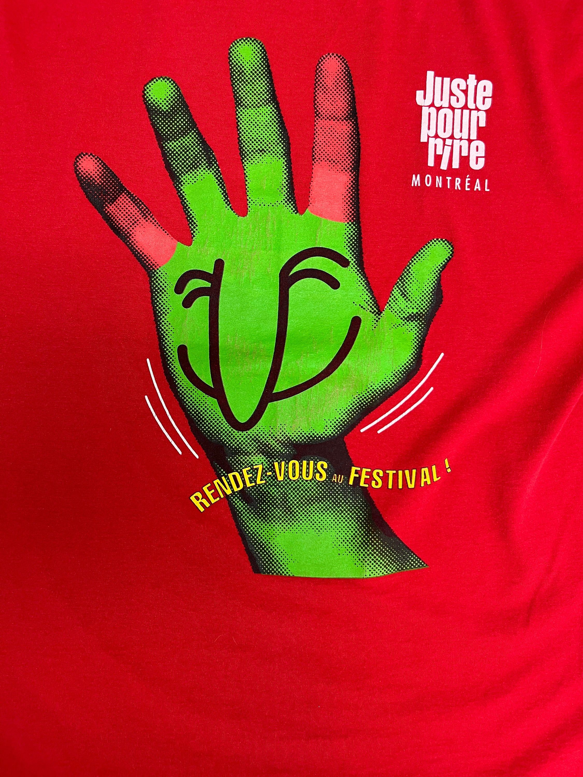 Vintage Juste Pour Rire Montreal Vintage Red T-Shirt Tee Size US XL / EU 56 / 4 - 2 Thumbnail