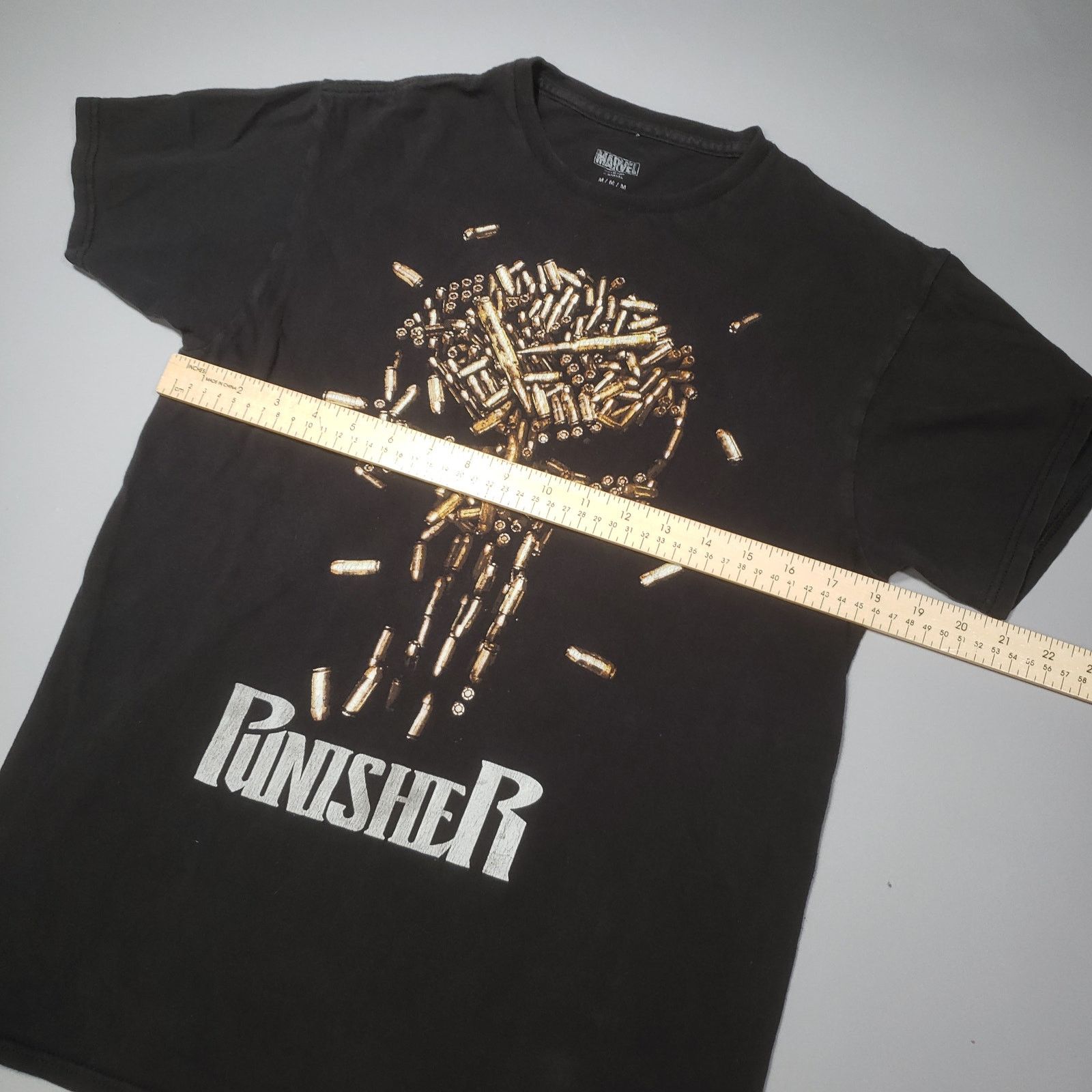 Marvel Comics y2k Marvel Comics The Punisher Bullet Guns Skull Logo Mens M Size US M / EU 48-50 / 2 - 7 Thumbnail
