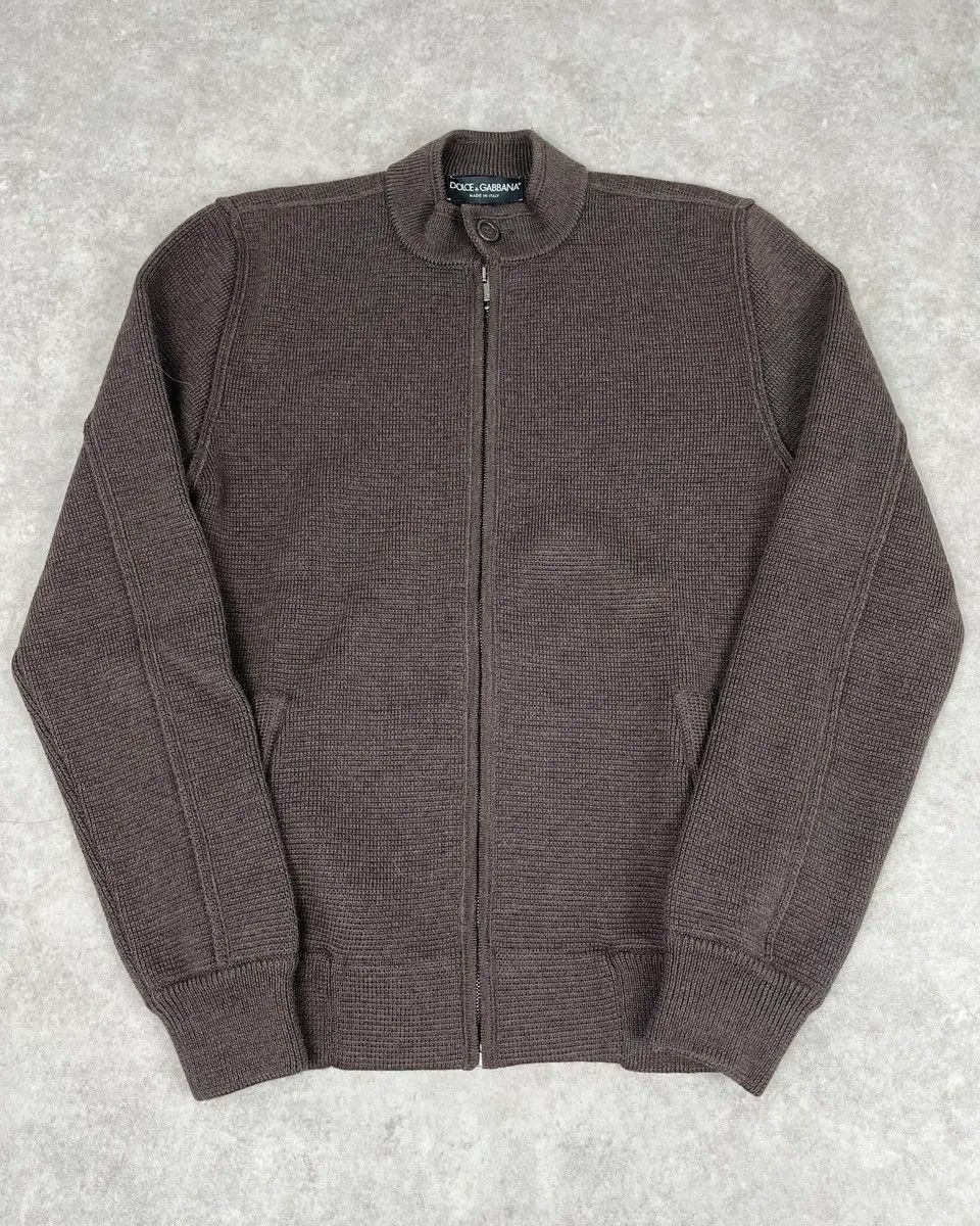 Dolce & Gabbana 2000s Dolce & Gabbana Brown Classy Zip-up Sweater Size US S / EU 44-46 / 1 - 1 Thumbnail