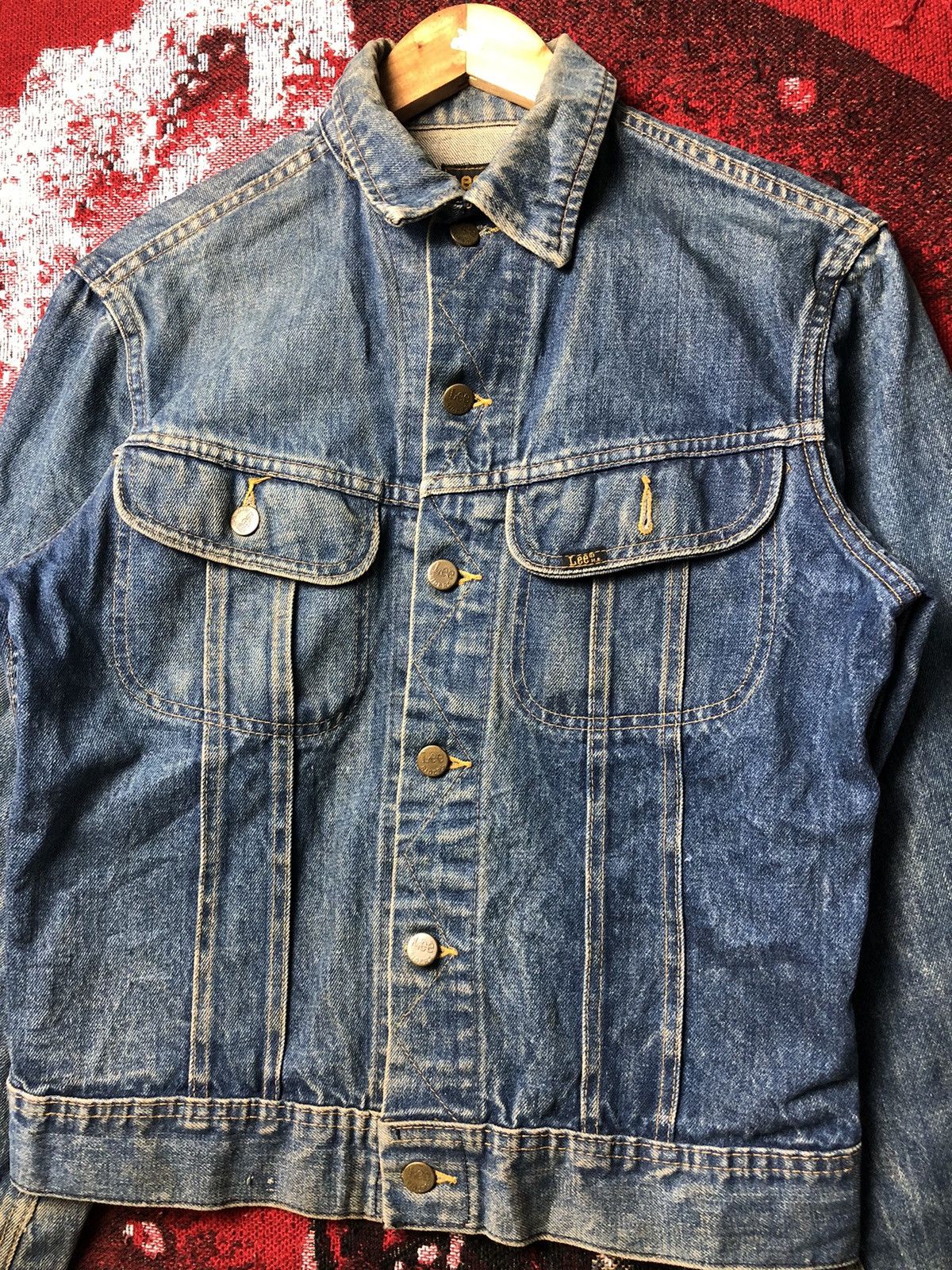 Vintage Lee Blue Denim Jeans Trucker Jacket