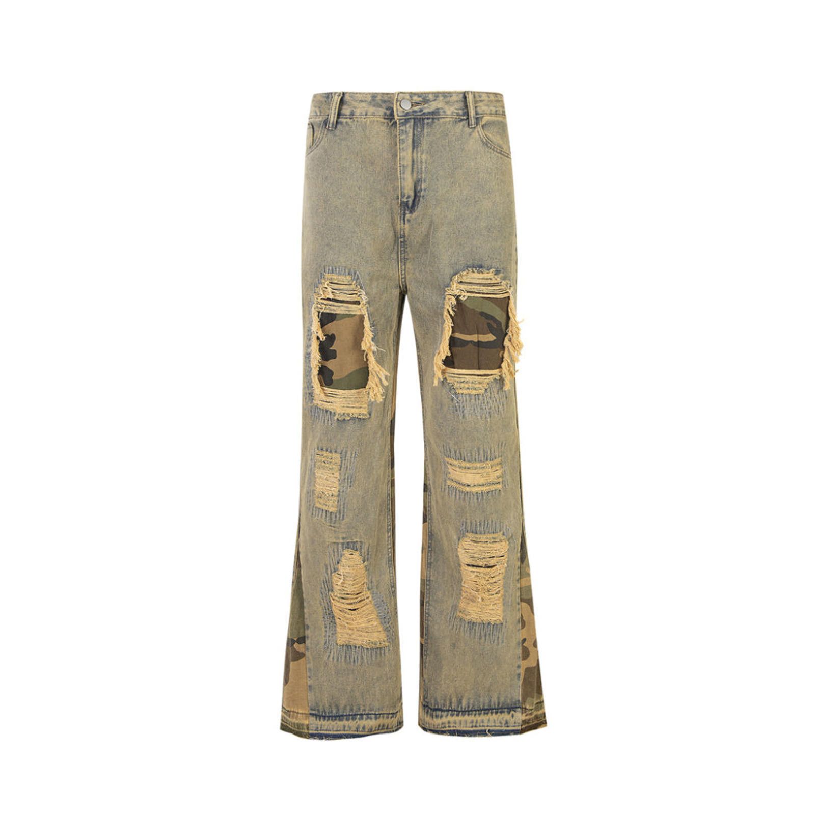 Japanese Brand Flared Camo Patch Jeans Size US 30 / EU 46 - 5 Thumbnail