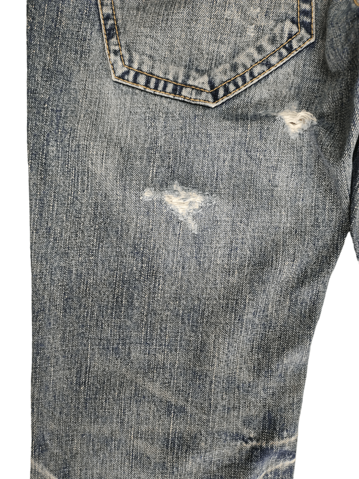 Ermenegildo Zegna EZ By Zegna Distressed Denim Jeans Ermenegildo Zegna Size US 31 - 16 Thumbnail
