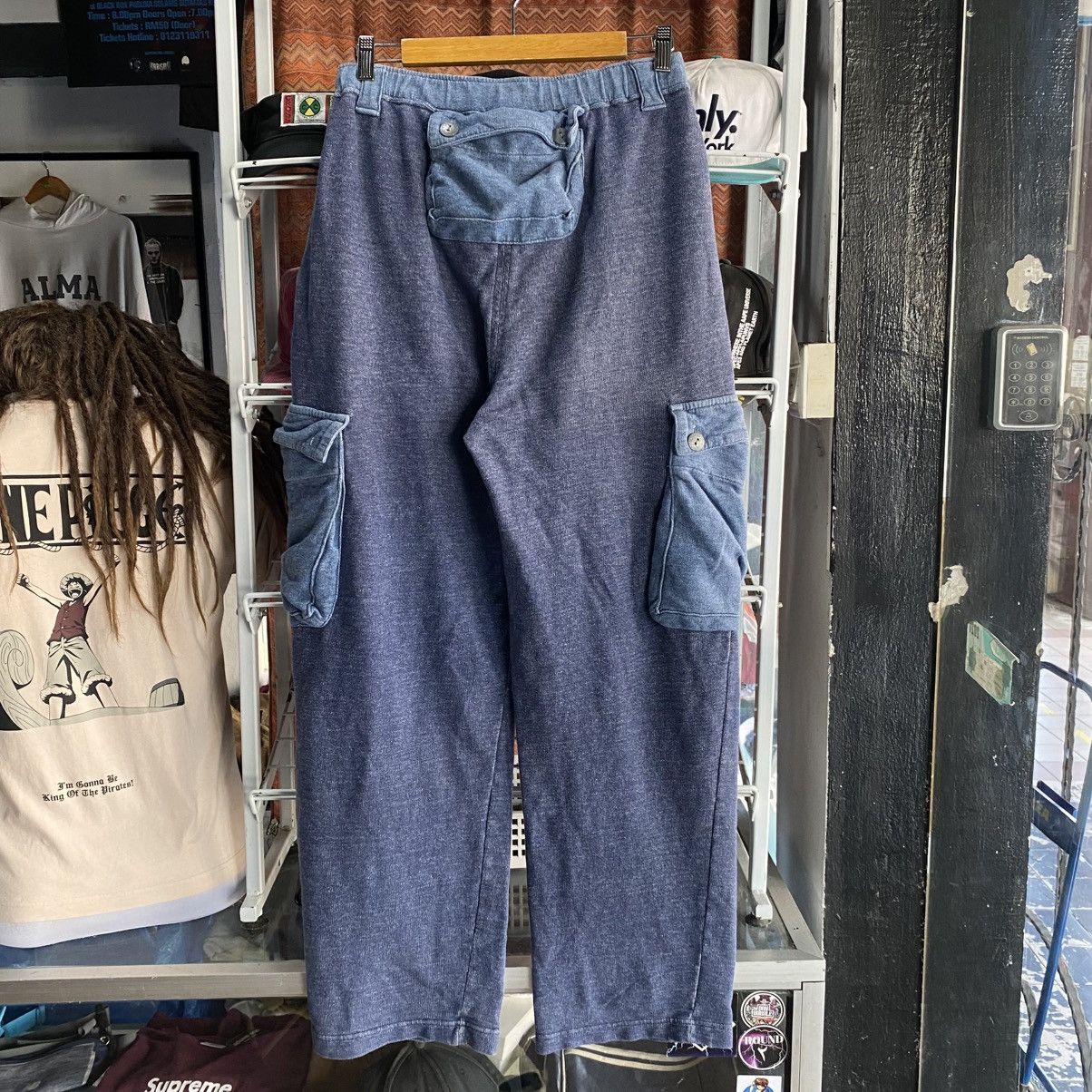 Needles Needles H.D. BDU SweatPants Denim Patchwork Drawstring Blue Size US 32 / EU 48 - 2 Thumbnail